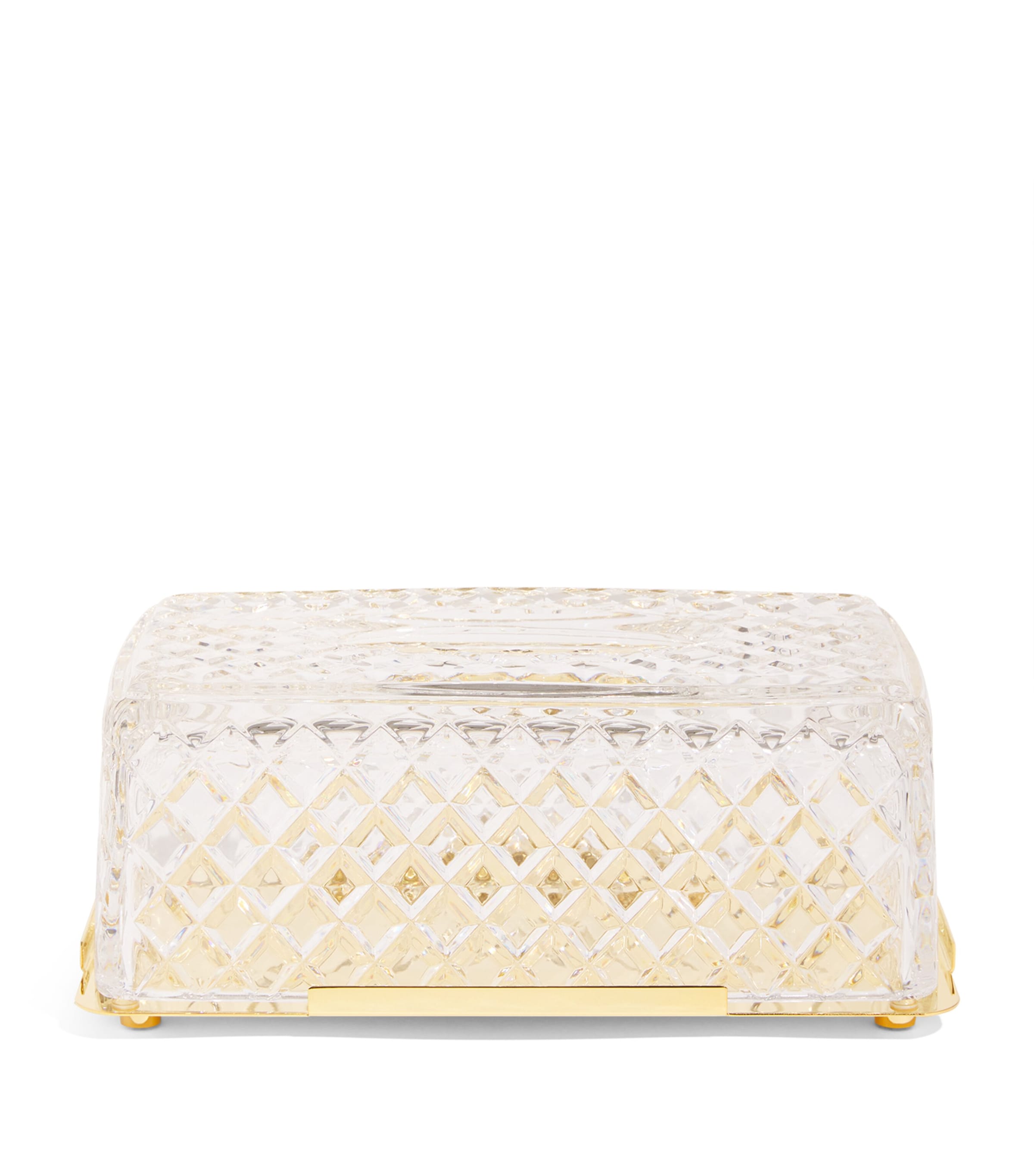 ZODIAC Crystal Mirella Tissue Box Gold Image 1