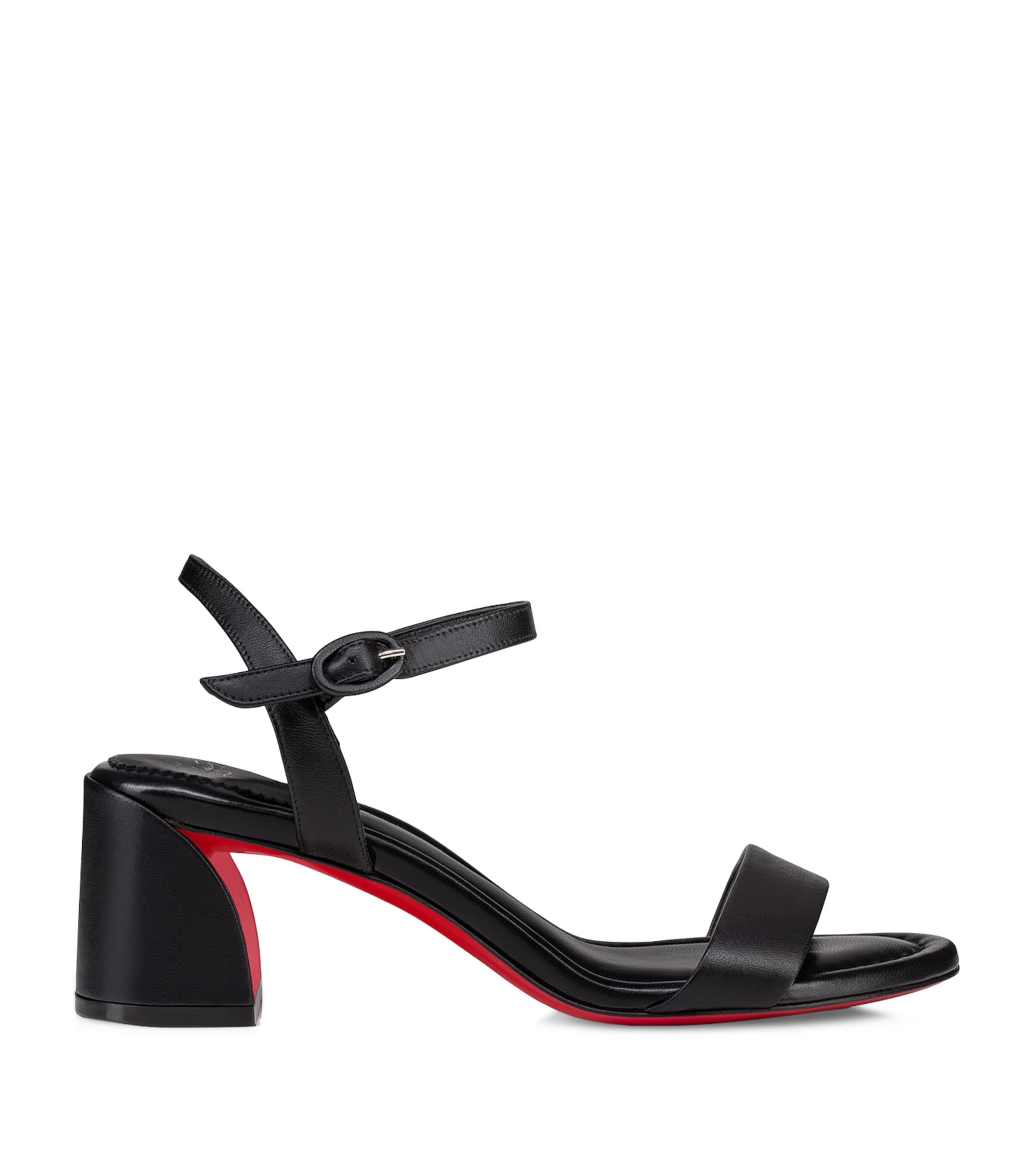 Christian Louboutin Miss Jane 55 Leather Sandals In Black