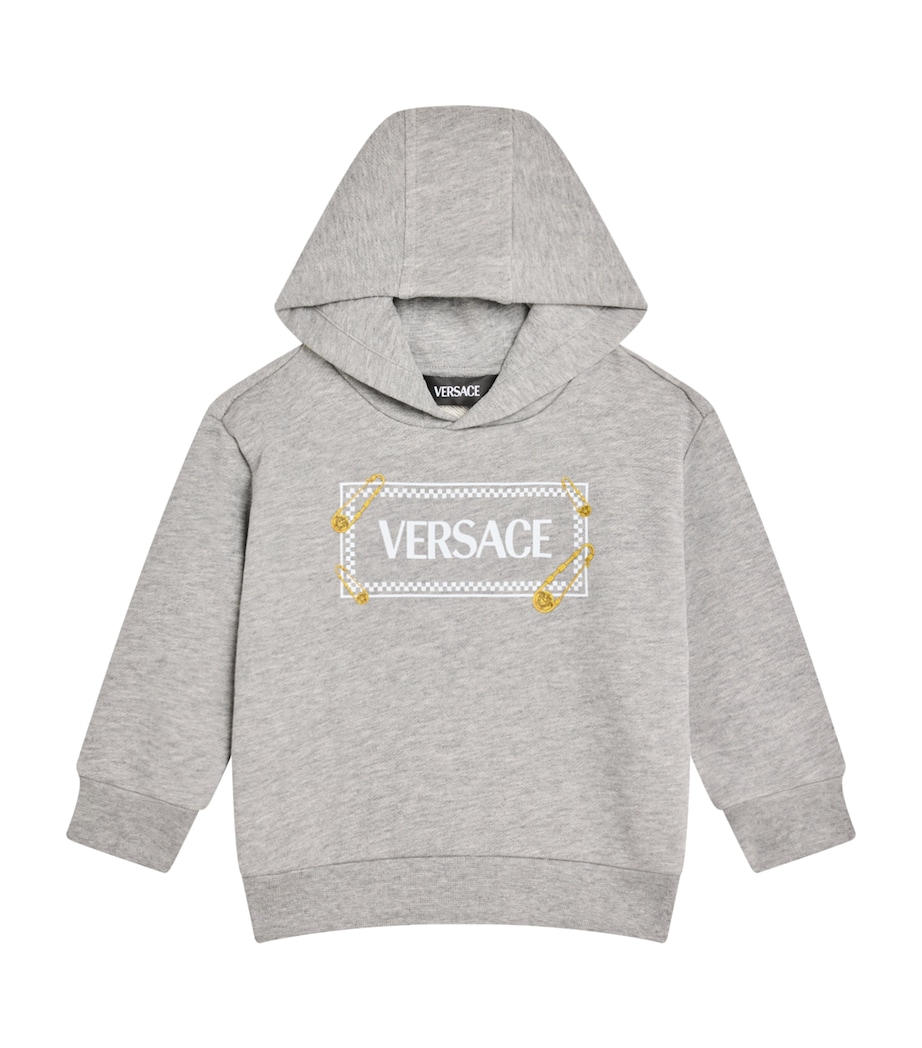 Cotton Logo Hoodie (12-24 Months) 2ES70-GRAY+WHITEGOLD Image 1