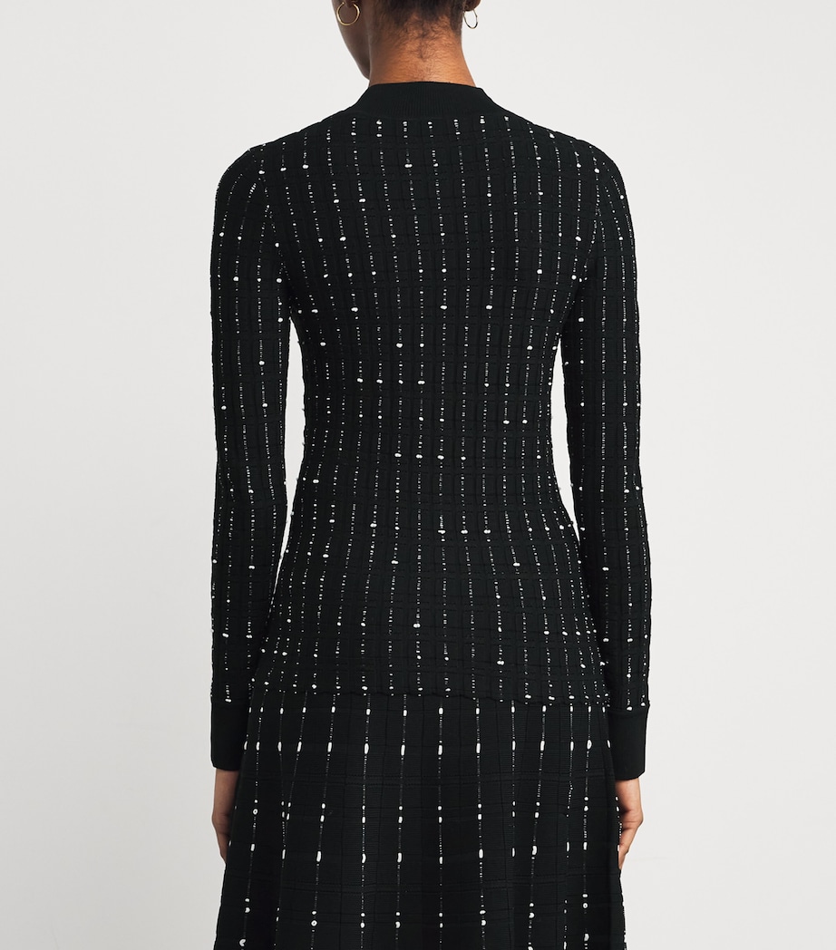 Fragmented Stripes Sweater BLACK/IVORY Image 4