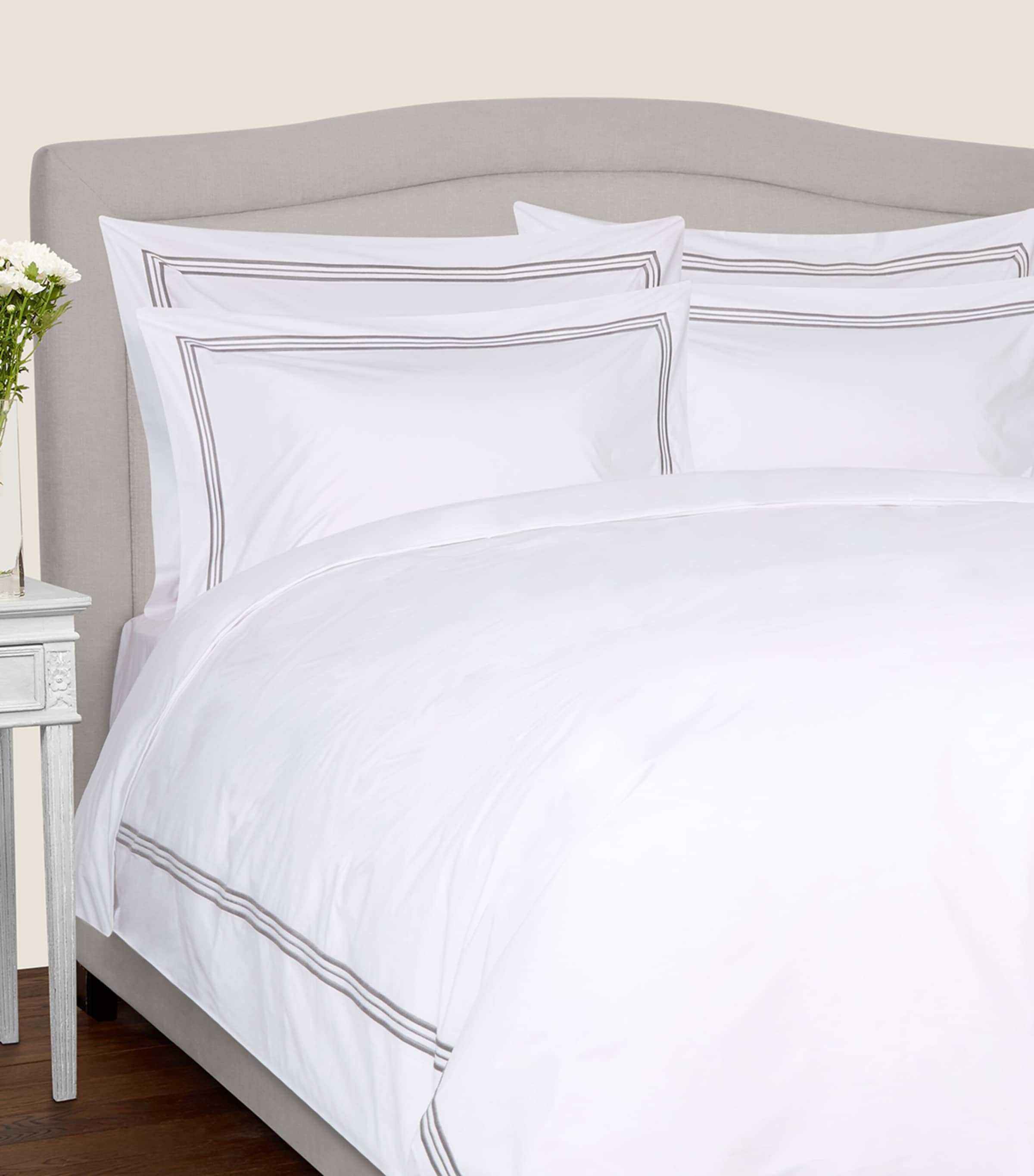 Frette Triplo Boudoir Pillowcase In Gray