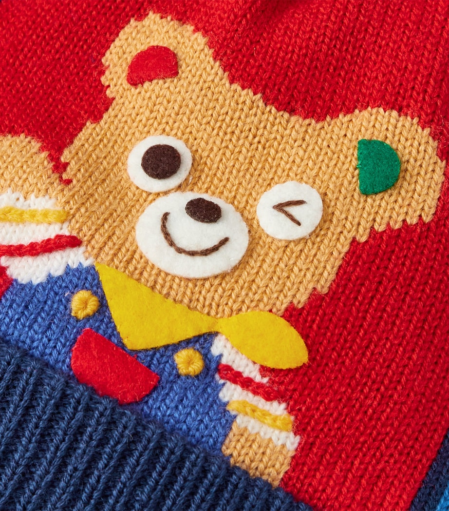 Wool-Blend Pom-Pom Beanie Hat 3 Image 5