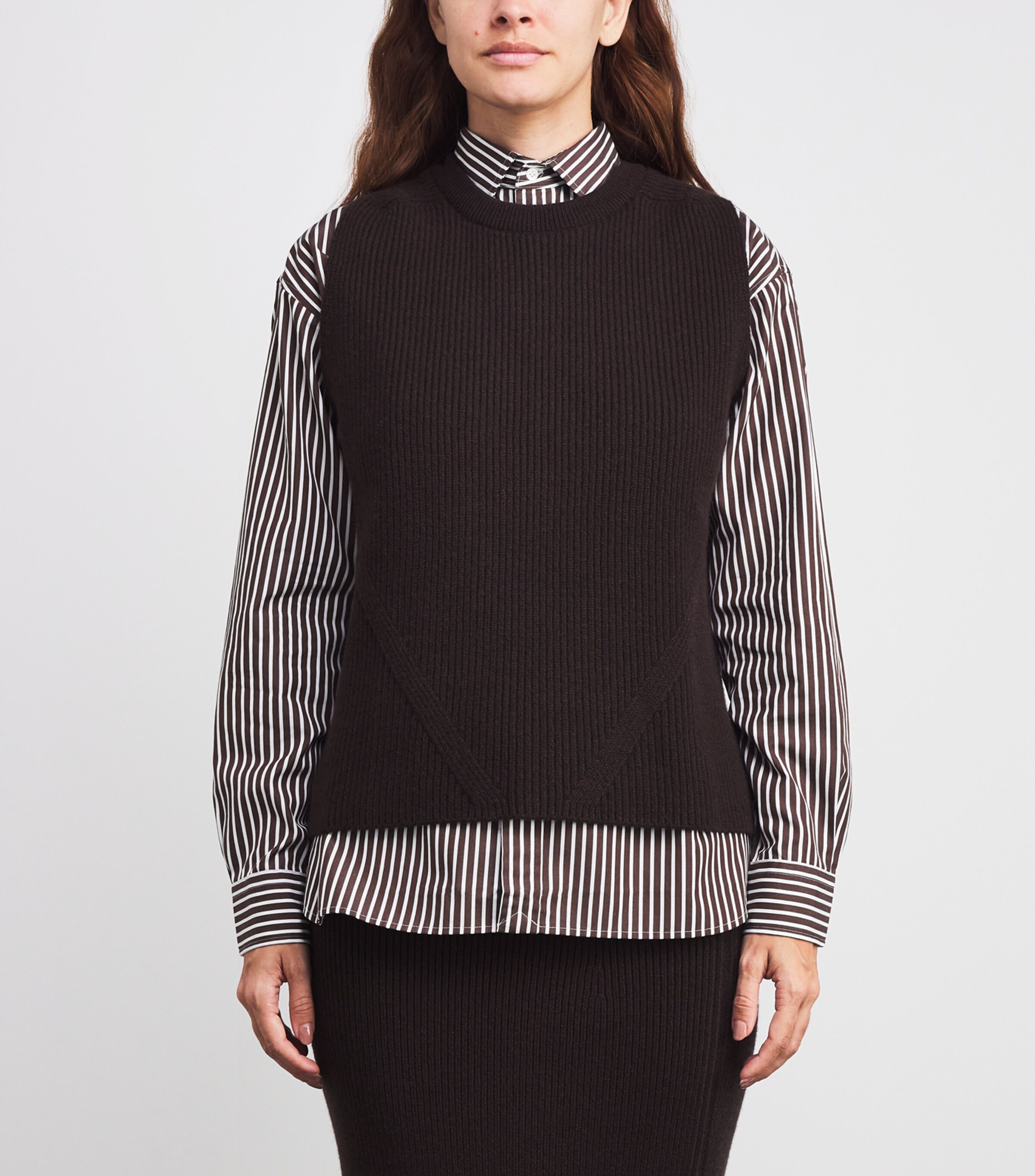 Cashmere-Blend Knitted Tank Top SB7290 MOLASSES Image 3