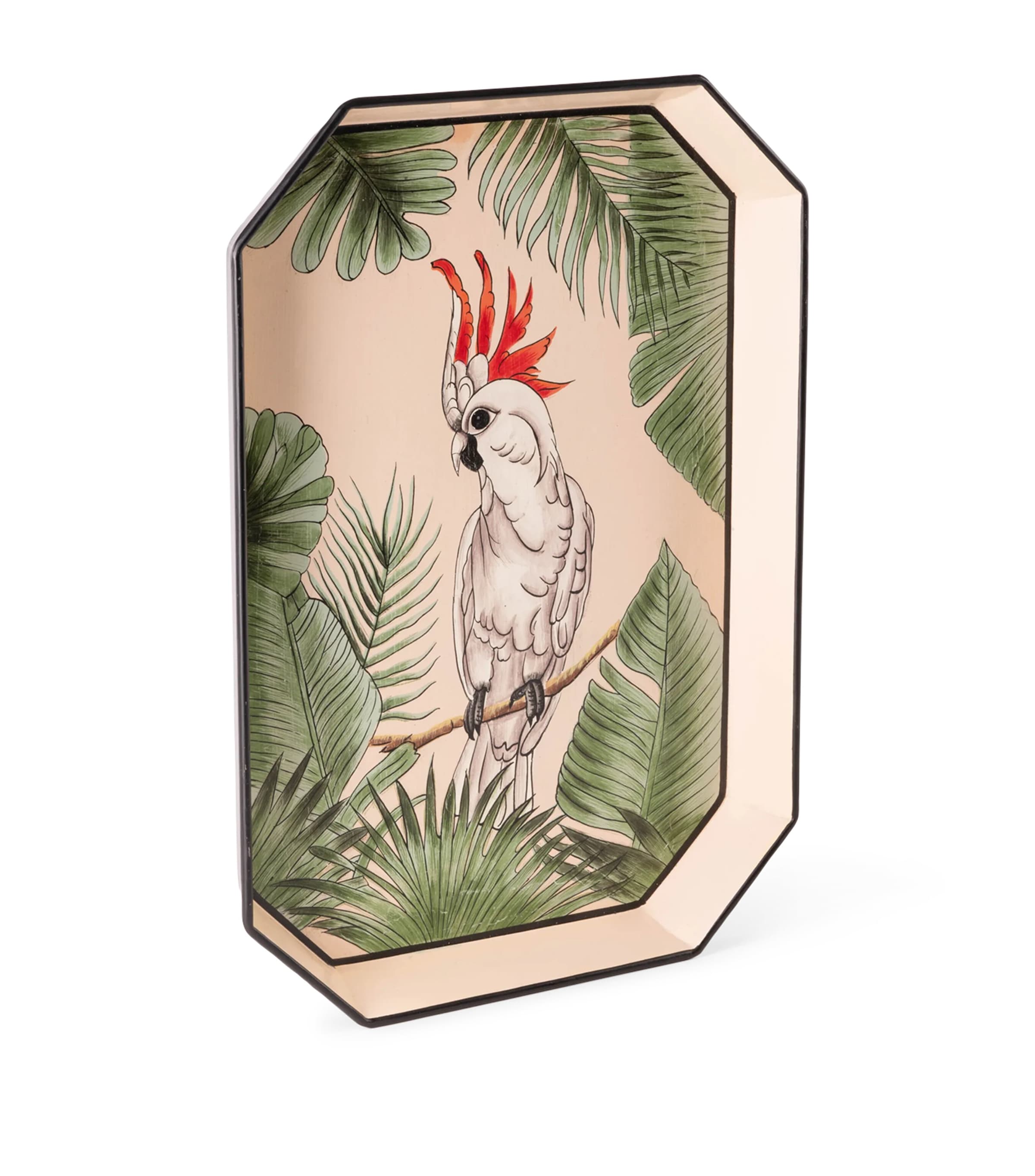 Iron Cockatoo Tray (43cm x 30cm) PINK Image 3