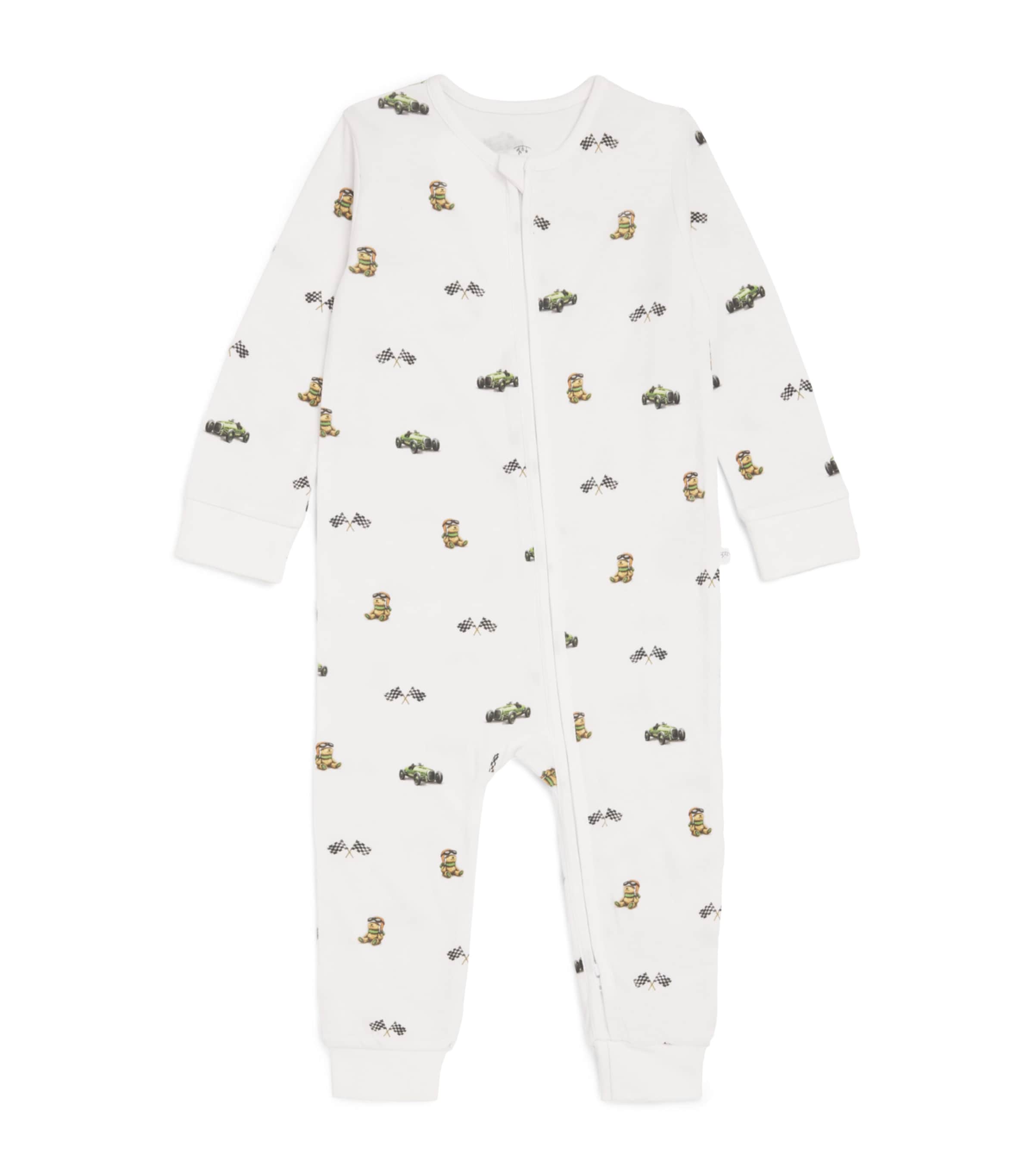 Rosa & Blue Harrods Bear Playsuit (12-18 Months) White Image 1
