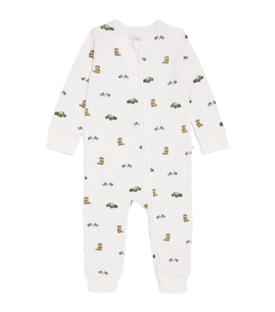 Rosa & Blue Harrods Bear Playsuit (12-18 Months) White Image 1
