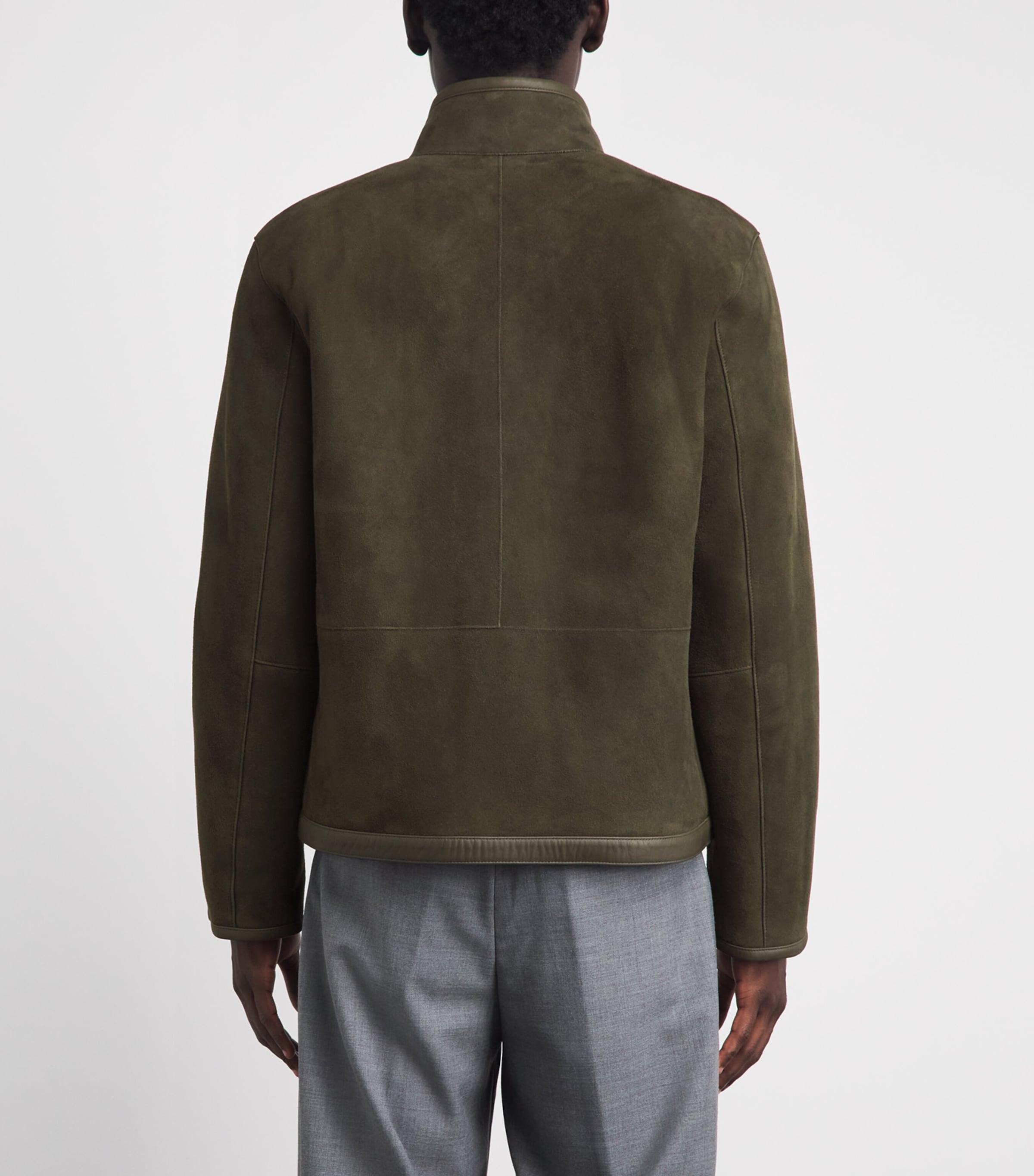 Vince Mens Suede-Shearling Jacket Dk Capital Image 5