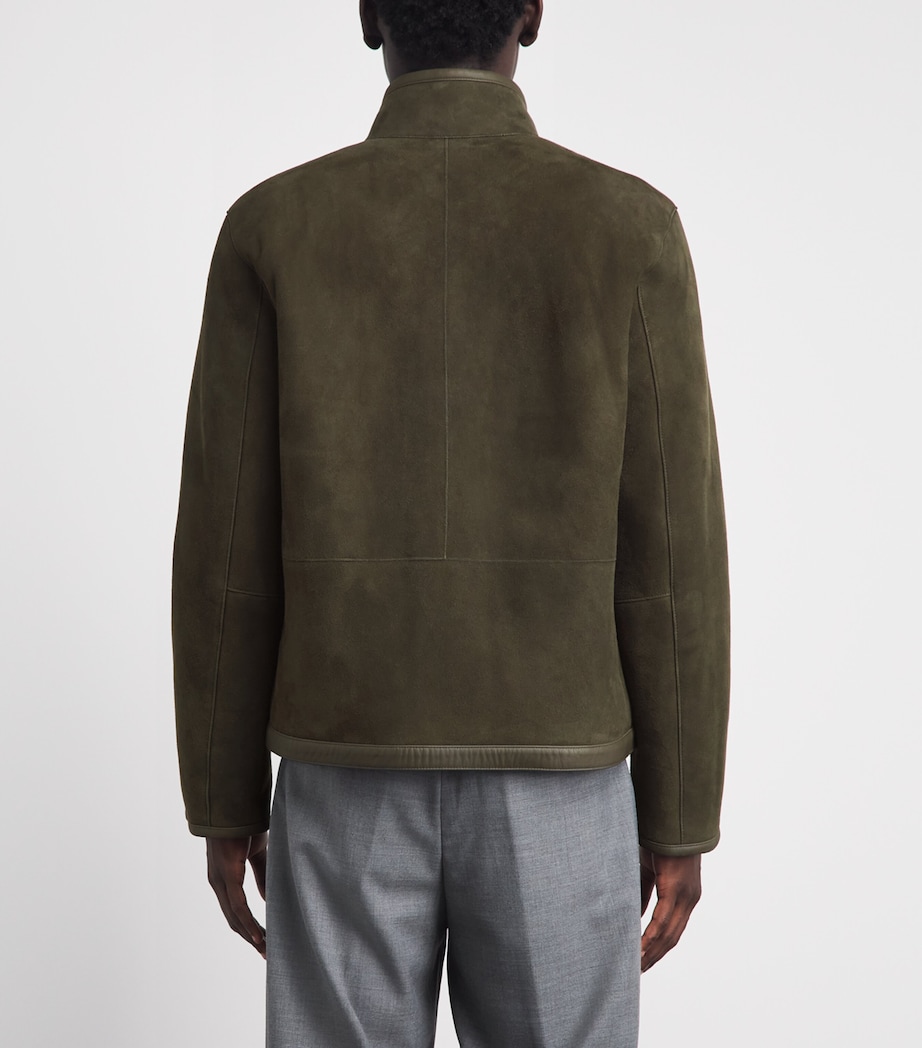 Vince Mens Suede-Shearling Jacket Dk Capital Image 5