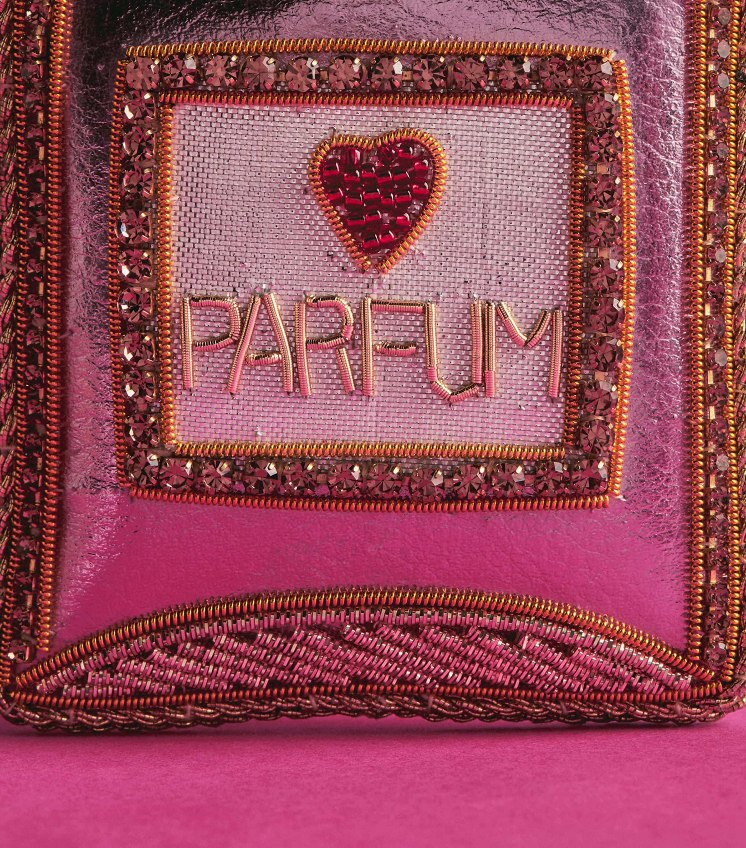 Tinker Tailor Faux Leather Perfume Tree Decoration Pink & Gold Image 2