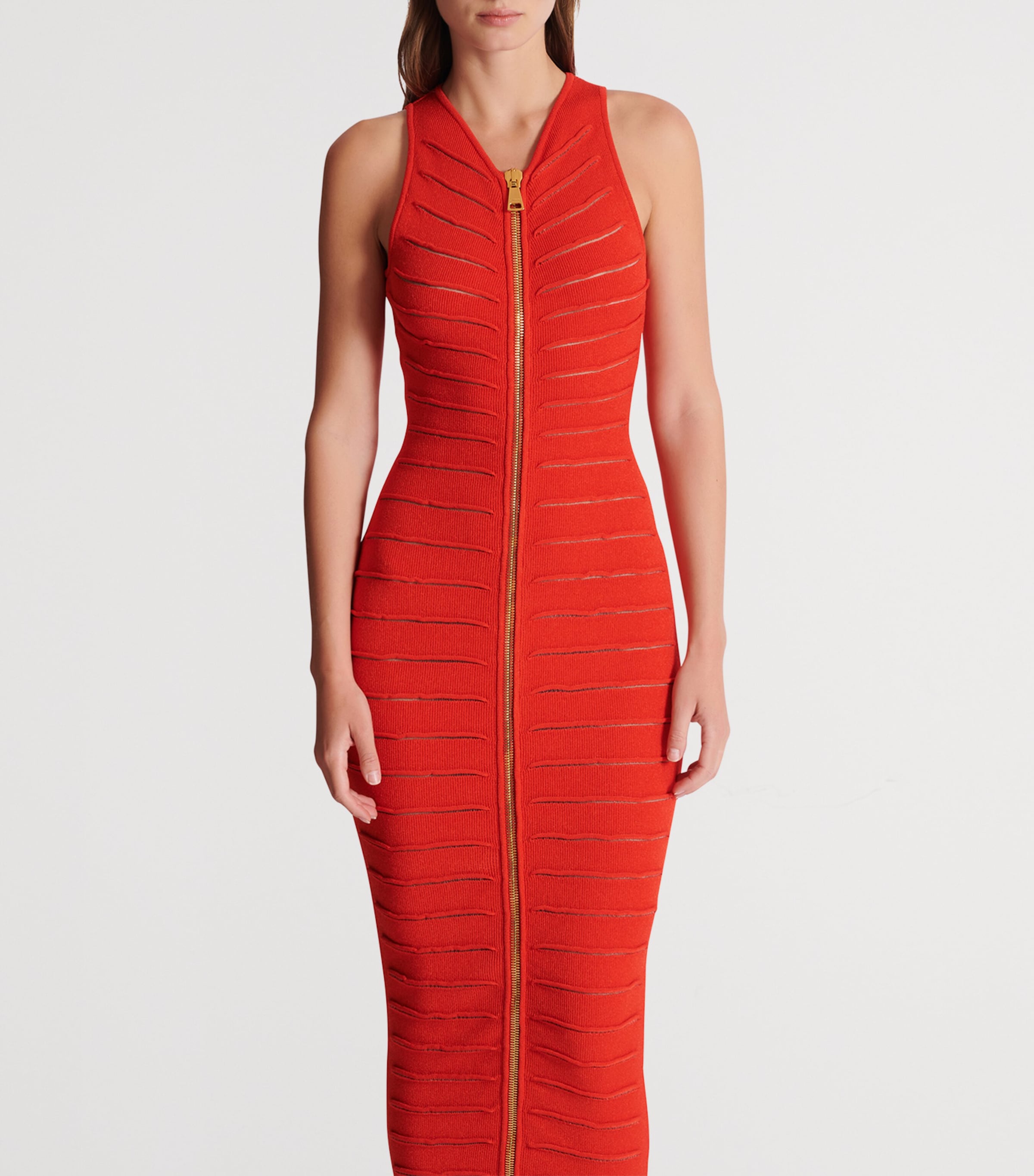 Knitted Distressed Midi Dress 3CL ROUGE Image 2