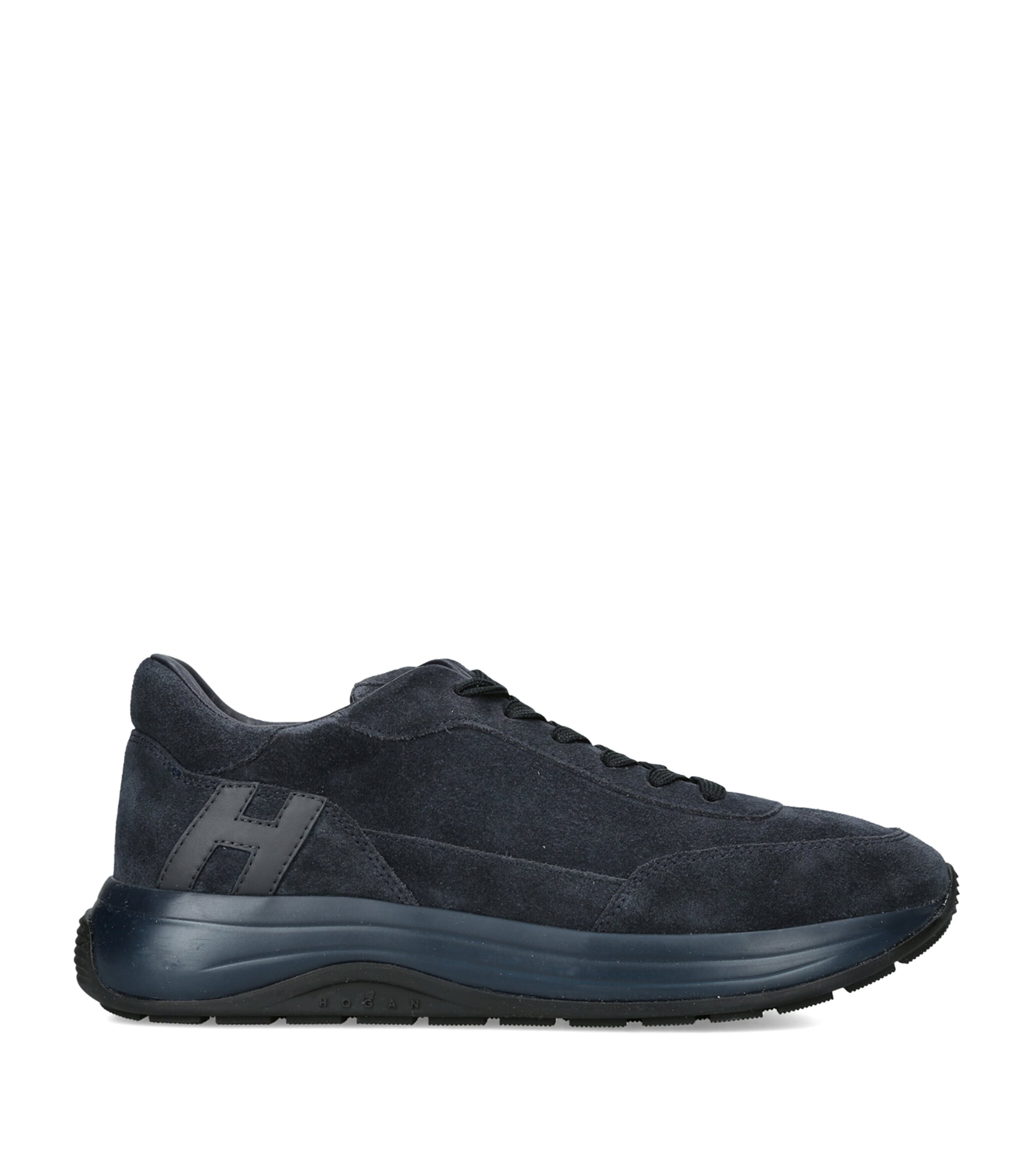 Hogan Suede H719 Allacciato Sneakers Navy Image 1