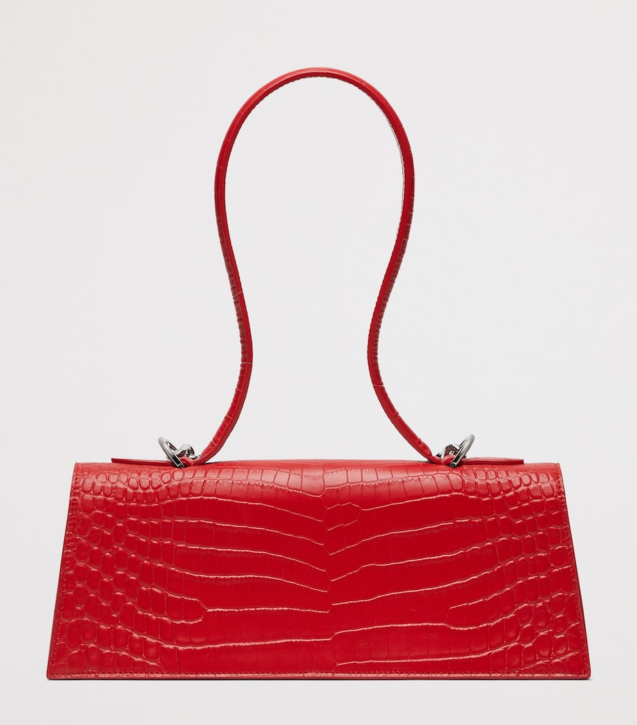 McQueen Croc-Effect Jewelled Top-Handle Bag Image 4