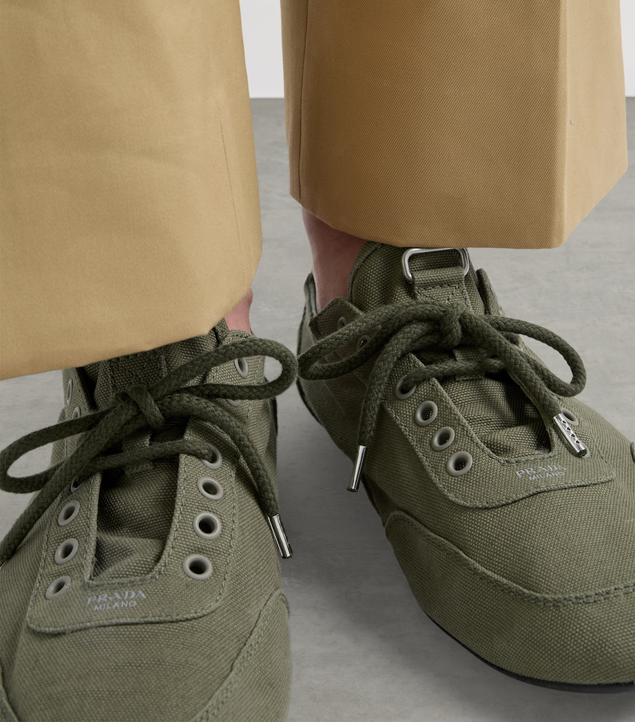 Prada Canvas Collapse Sneakers Image 6