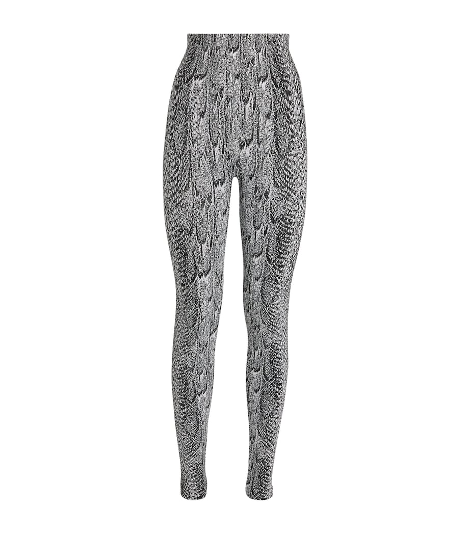 Seamless Python-Print Leggings 8222 WHITE BLAC Image 1