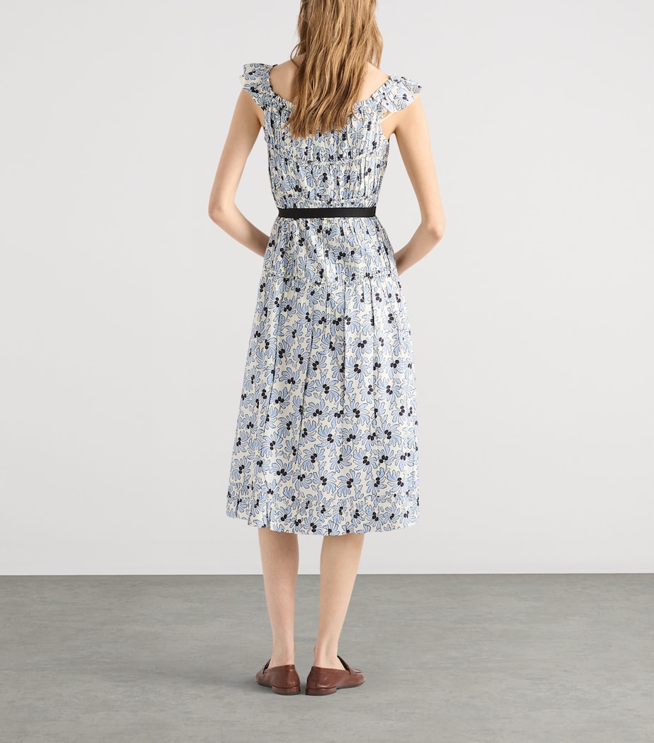 Prada Womens Floral Midi Dress Image 4