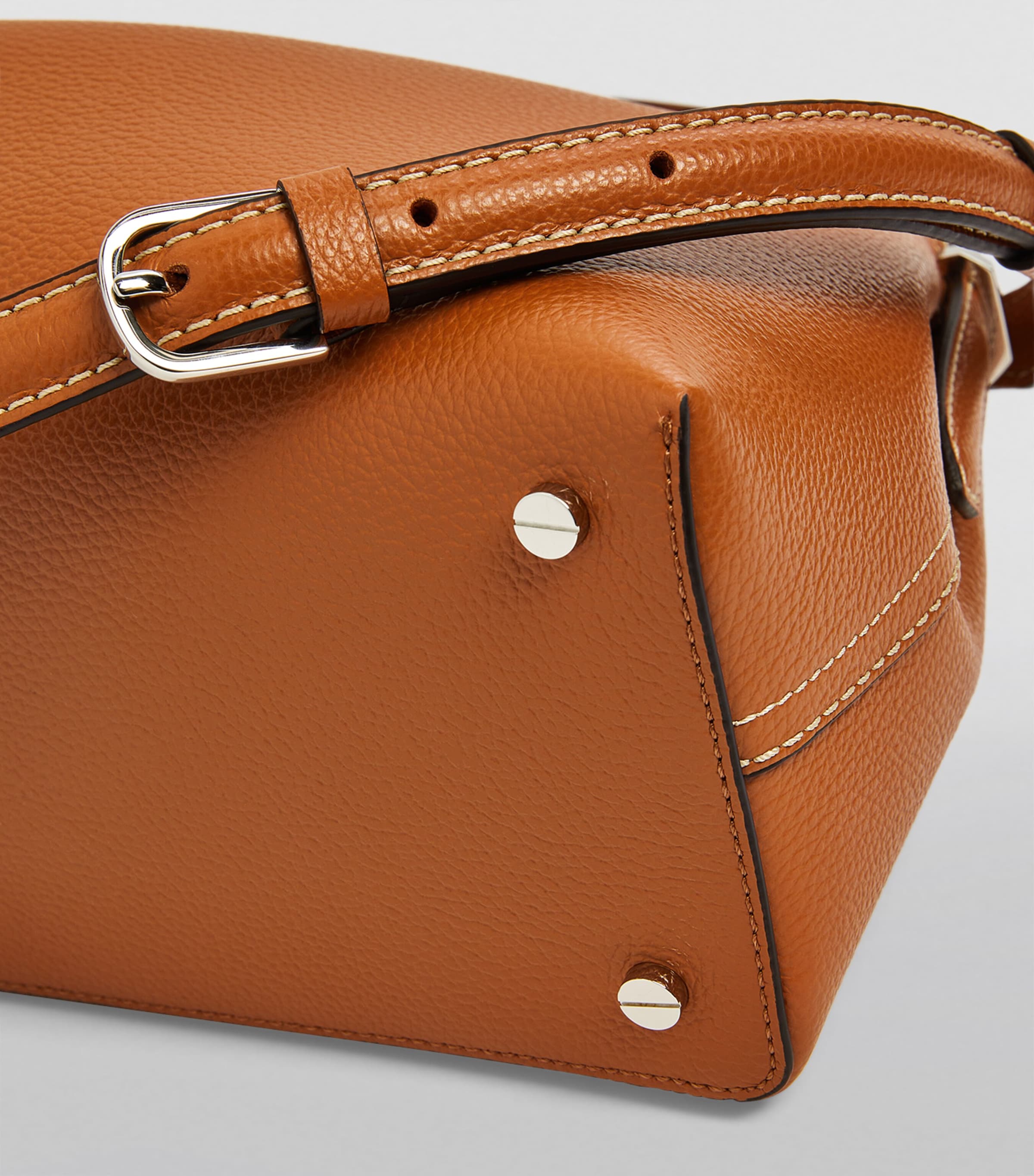 Leather T-Lock Top-Handle Bag TAN 105 Image 3