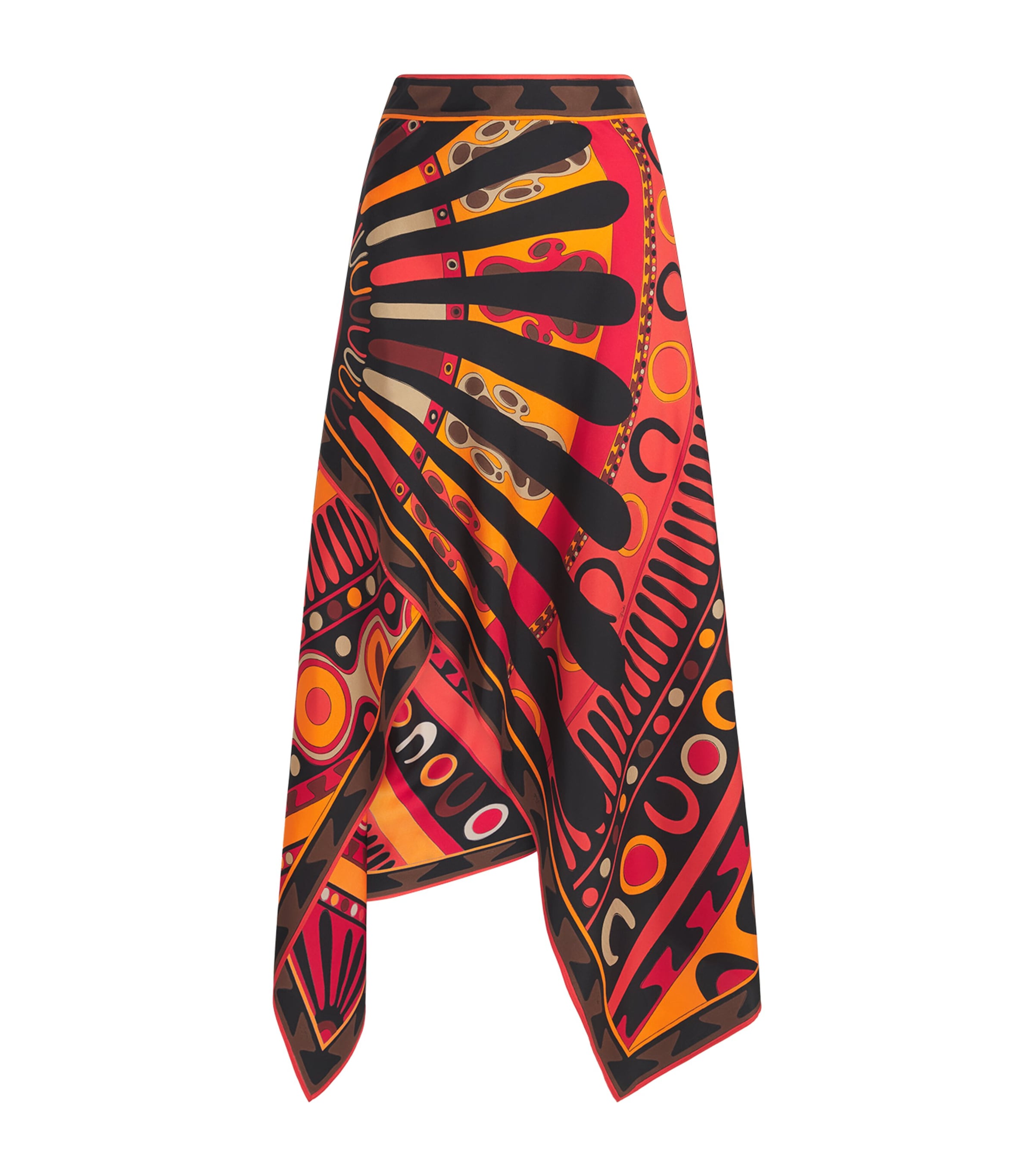 PUCCI Womens Silk Soleil Scarf Skirt Image 1