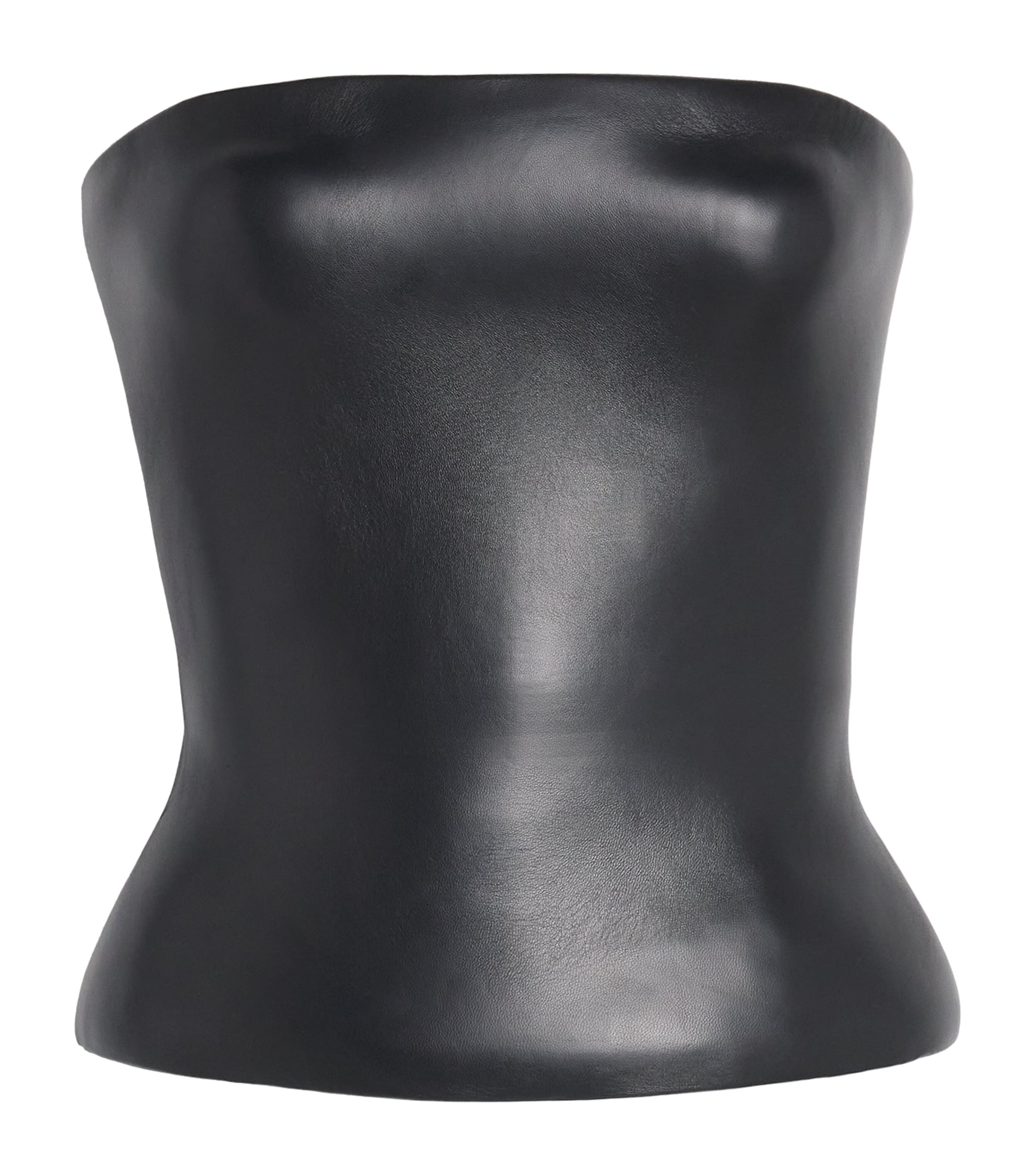 Jean Paul Gaultier Leather Moulded Corset In Black