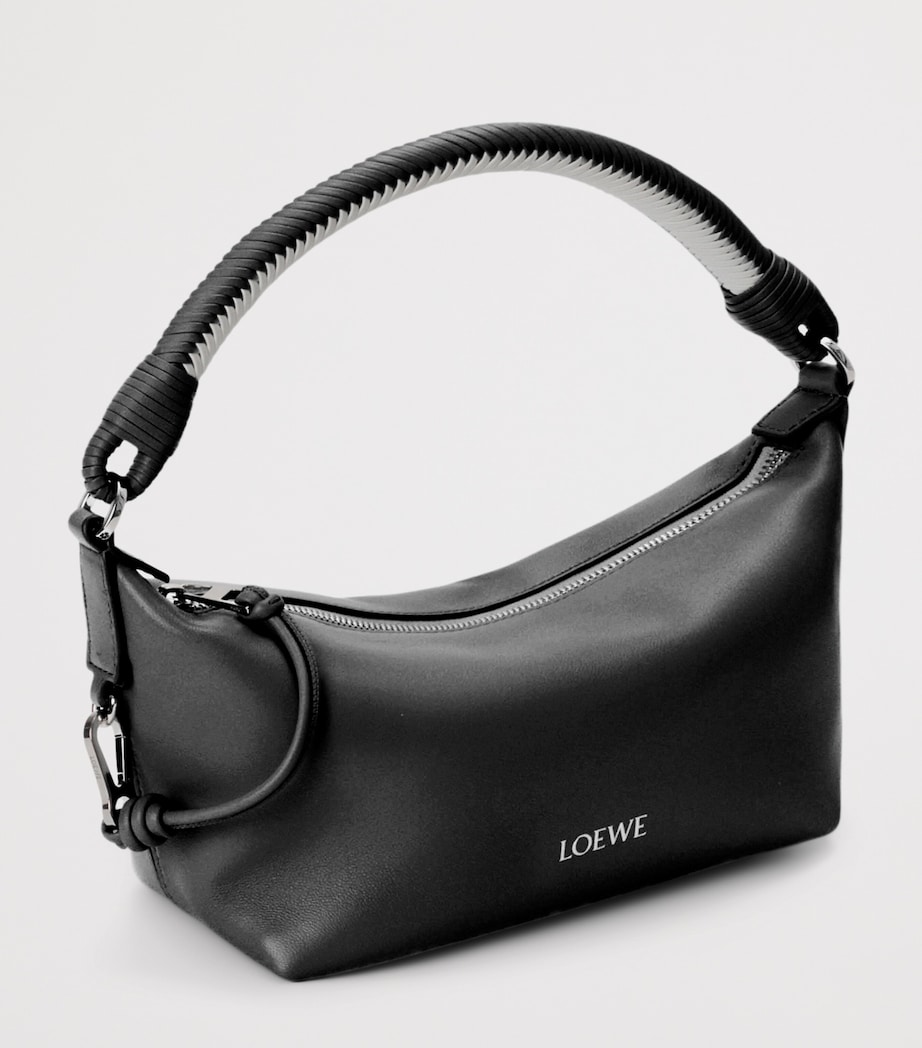 LOEWE Nappa Leather Cala Top-Handle Bag Black/soft White Image 2