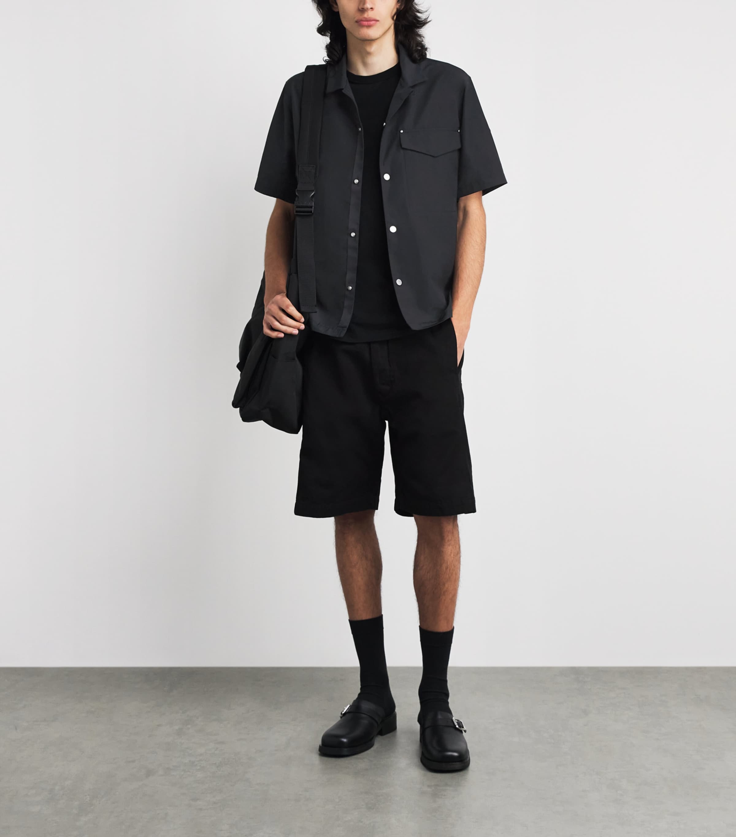 Marjan Pejoski タンクトップmiki moose ジョークシャツ Moose Knuckles Black Short-Sleeve Button-Up Shirt | Harrods US