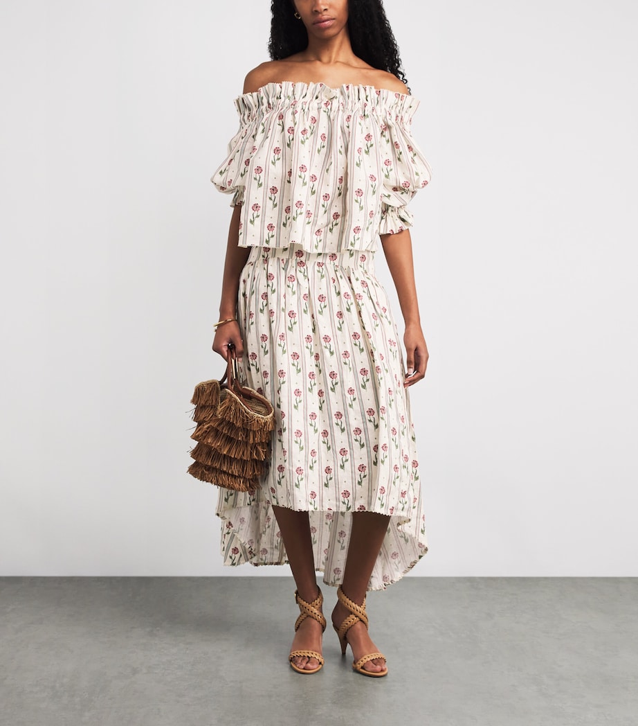 Linen Curua Midi Skirt MULTICOLOUR Image 2