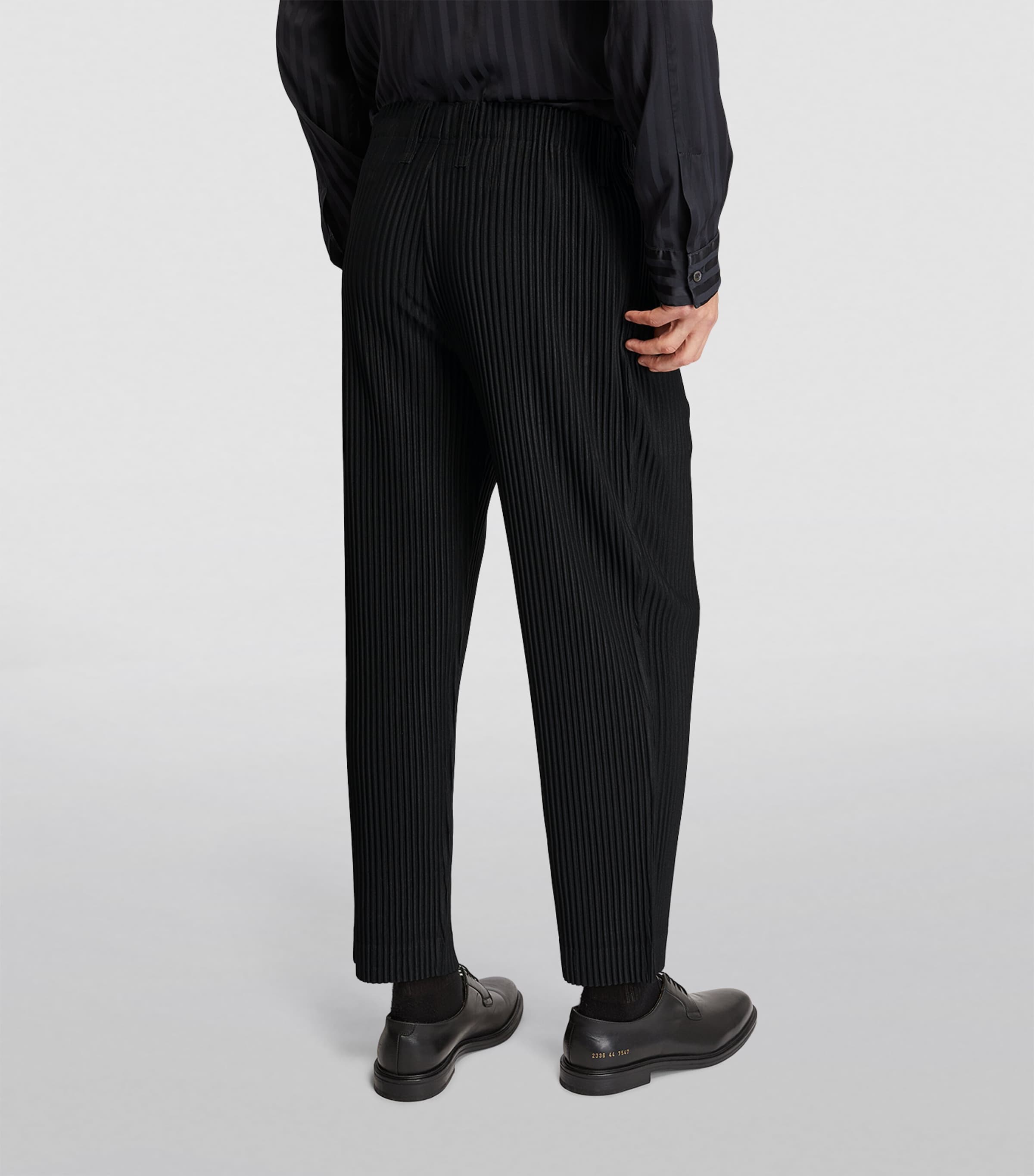 Homme Plissé Issey Miyake Black Pleated Straight Trousers
