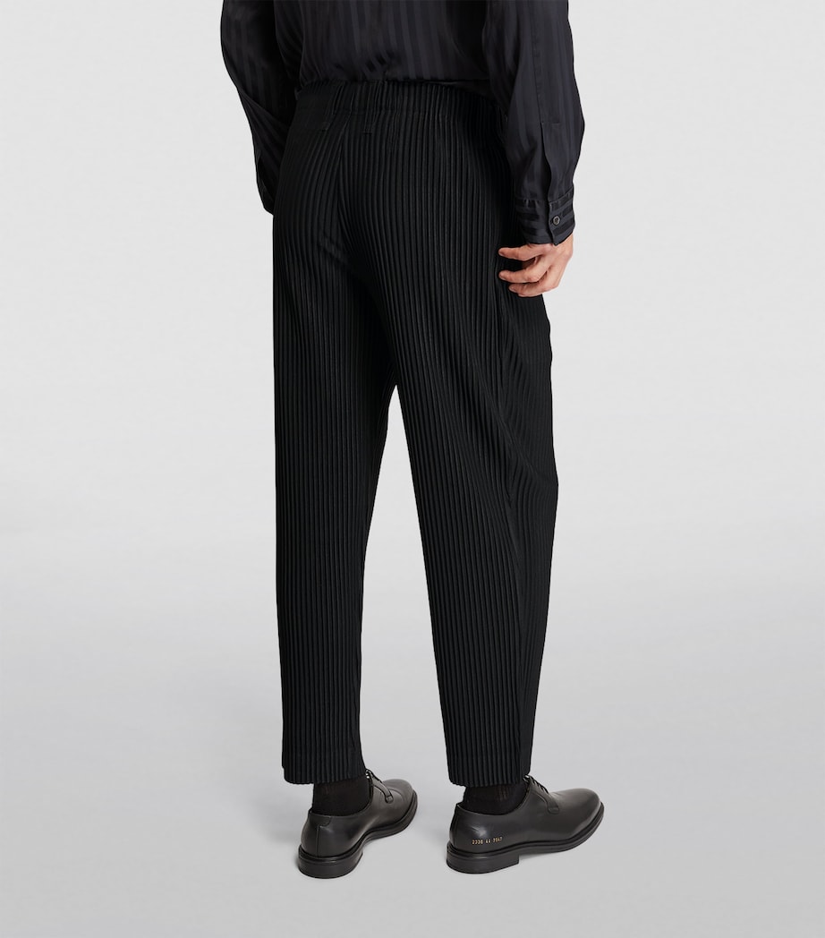 Pleated Straight Trousers 15 BLACK Image 4