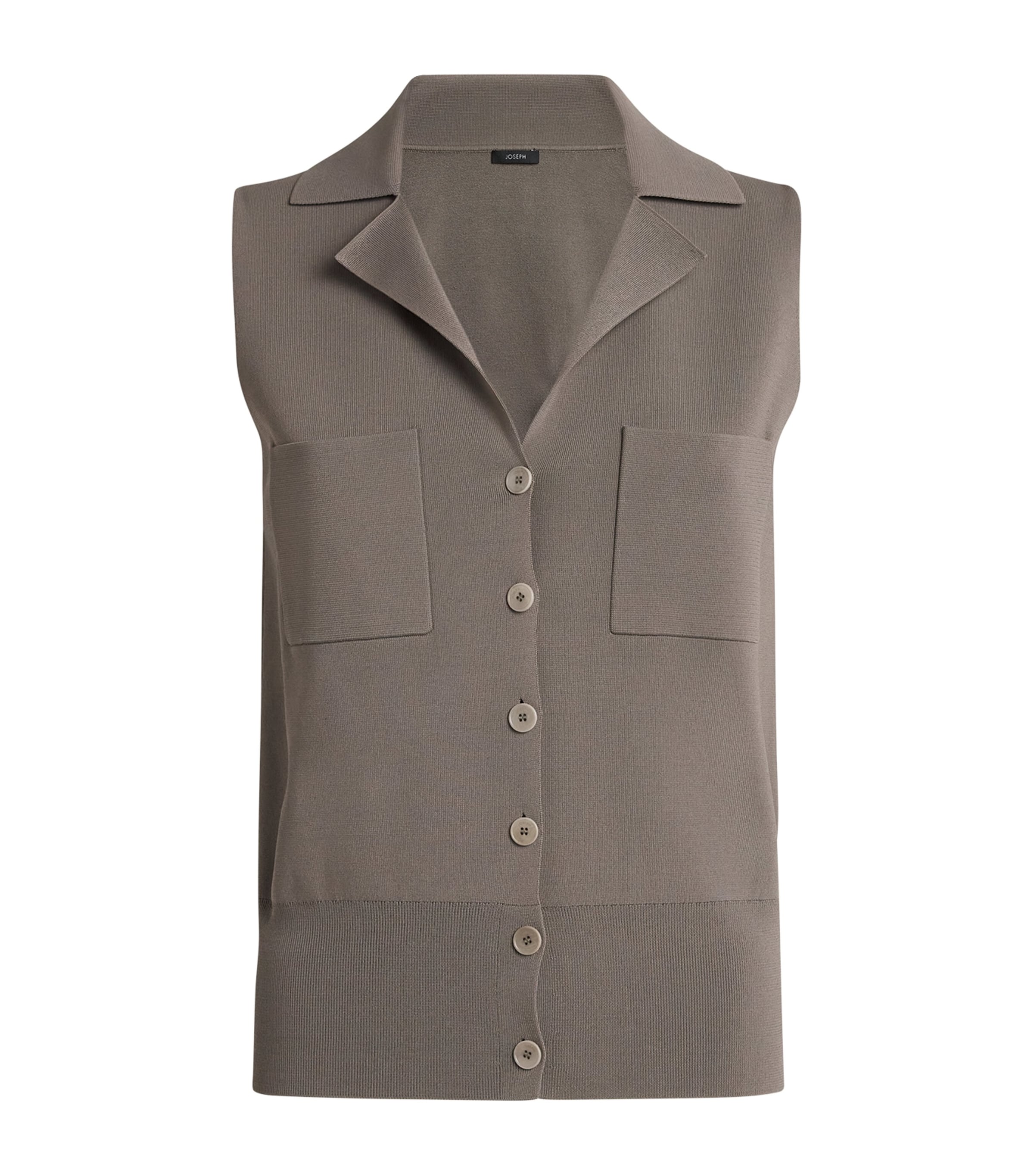 Joseph Knit Milano Vest In Brown