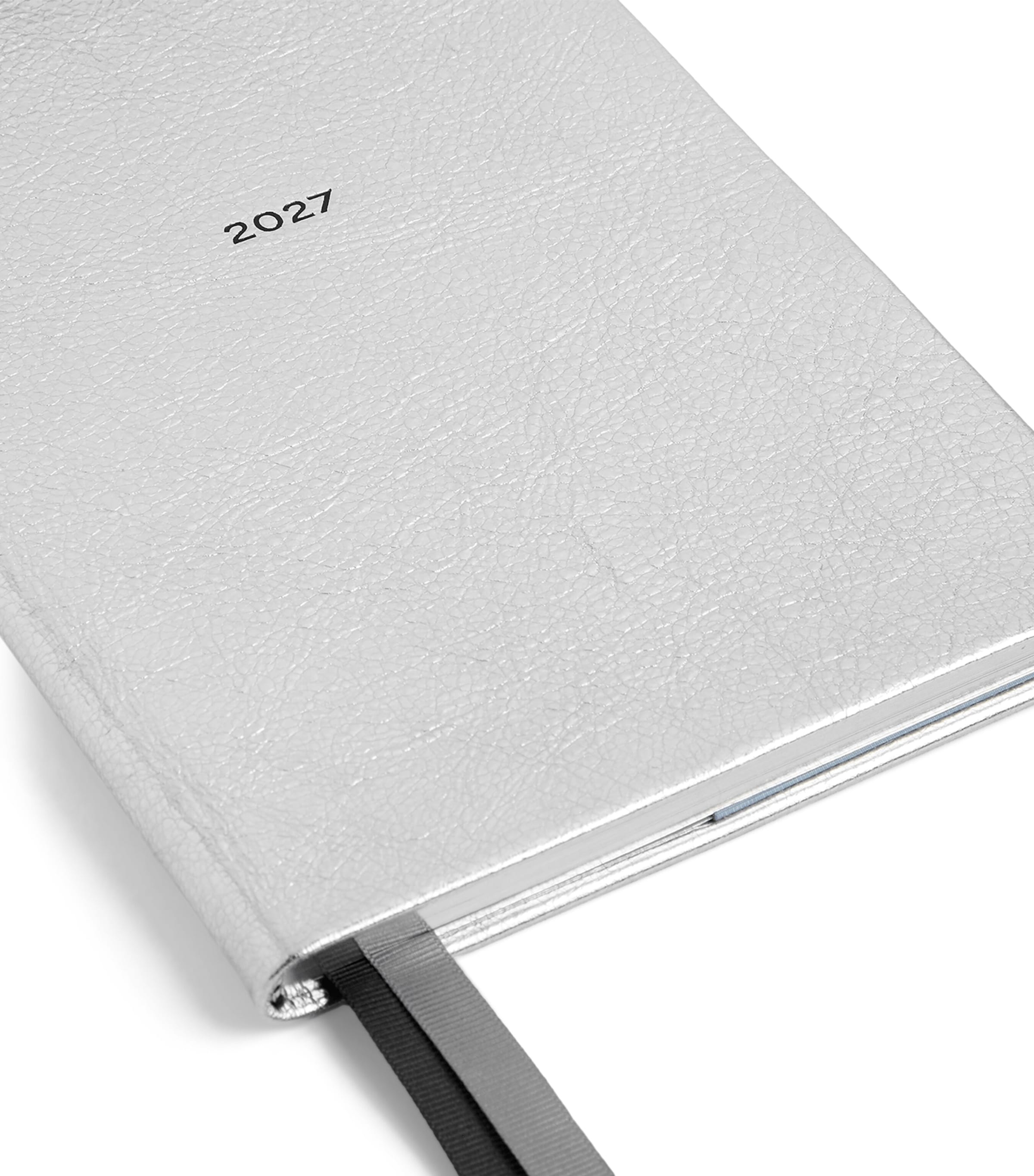 Smythson Leather Soho Weekly Diary 2027 Silver Image 5