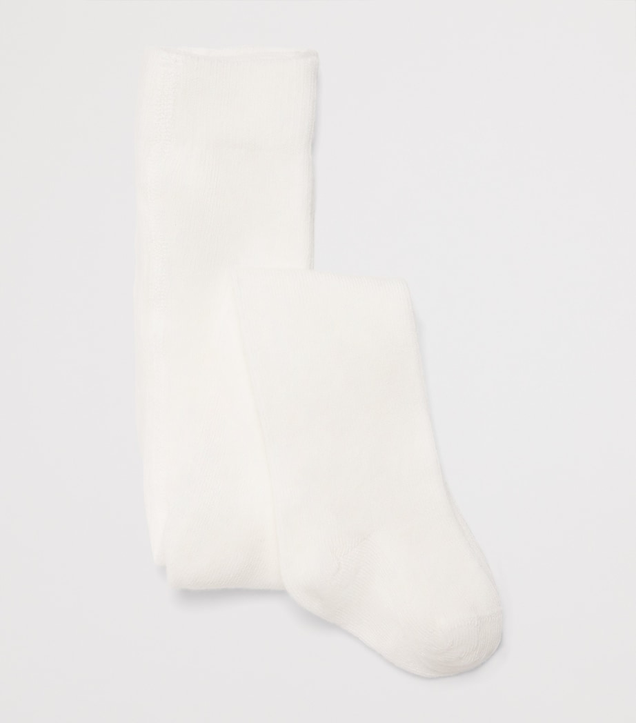 Paz Rodriguez Cotton Tights (1-24 Months) Cream Image 2