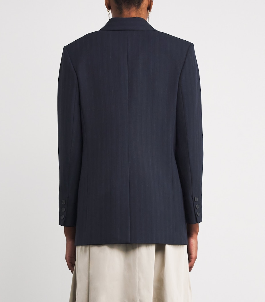 Stripe Double-Breasted Jacket DUAL-COLOR Image 4