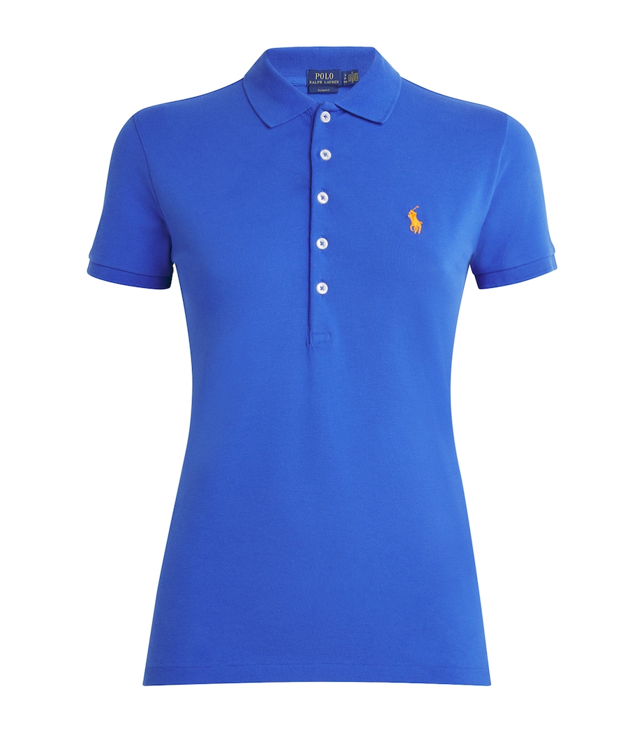 Cotton Julie Polo Shirt BLUE Image 1