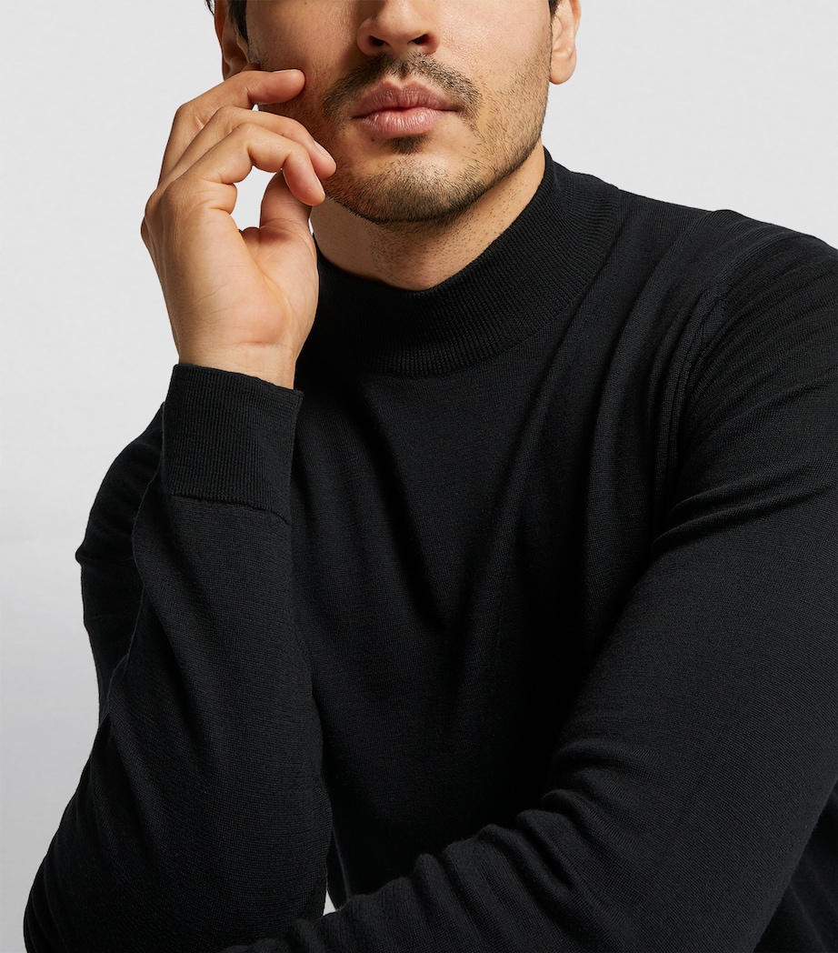 Merino Wool Harcourt Sweater BLACK Image 3