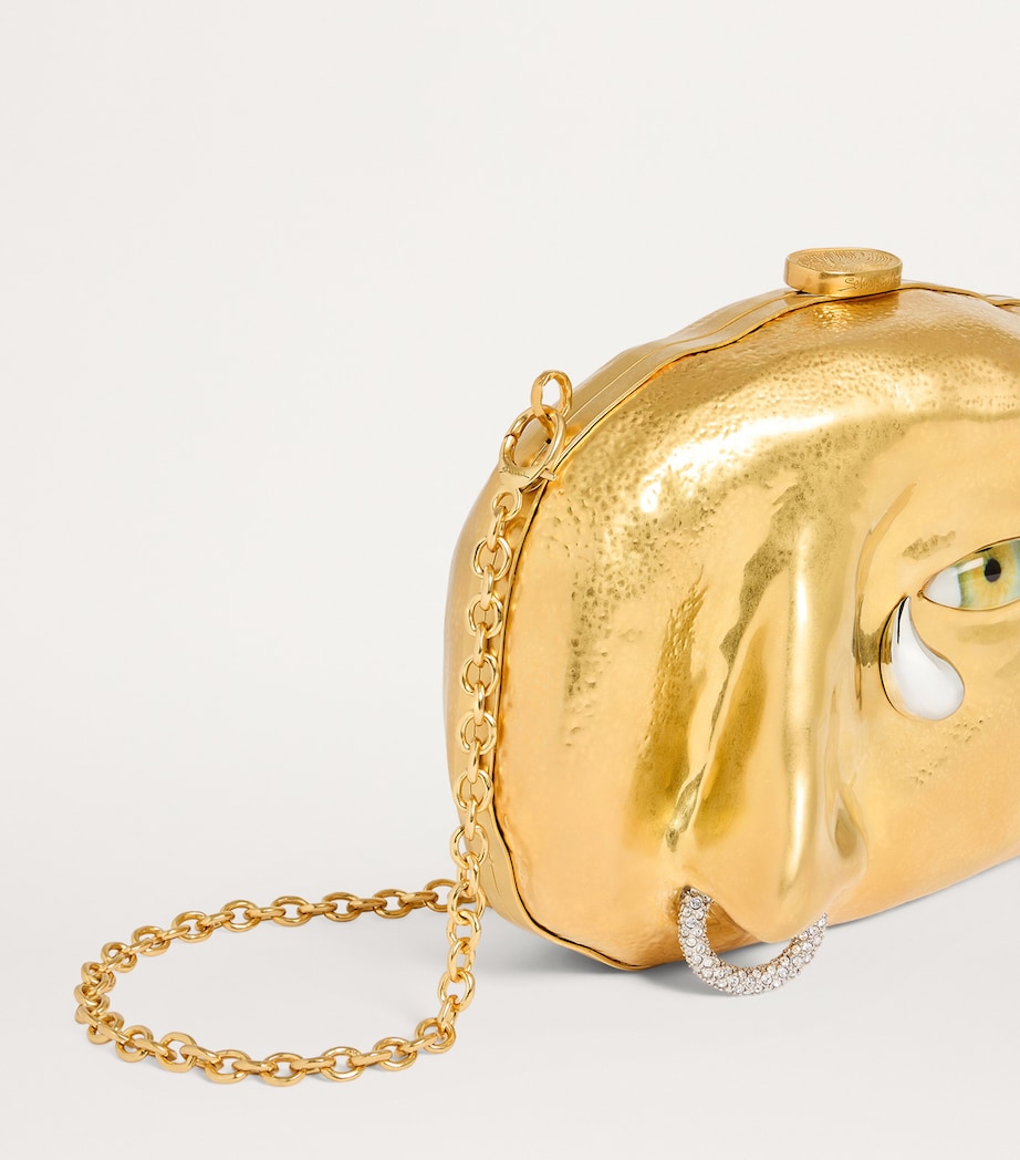 Half Face Bijoux Mianudière Clutch Bag 001GOLD Image 4