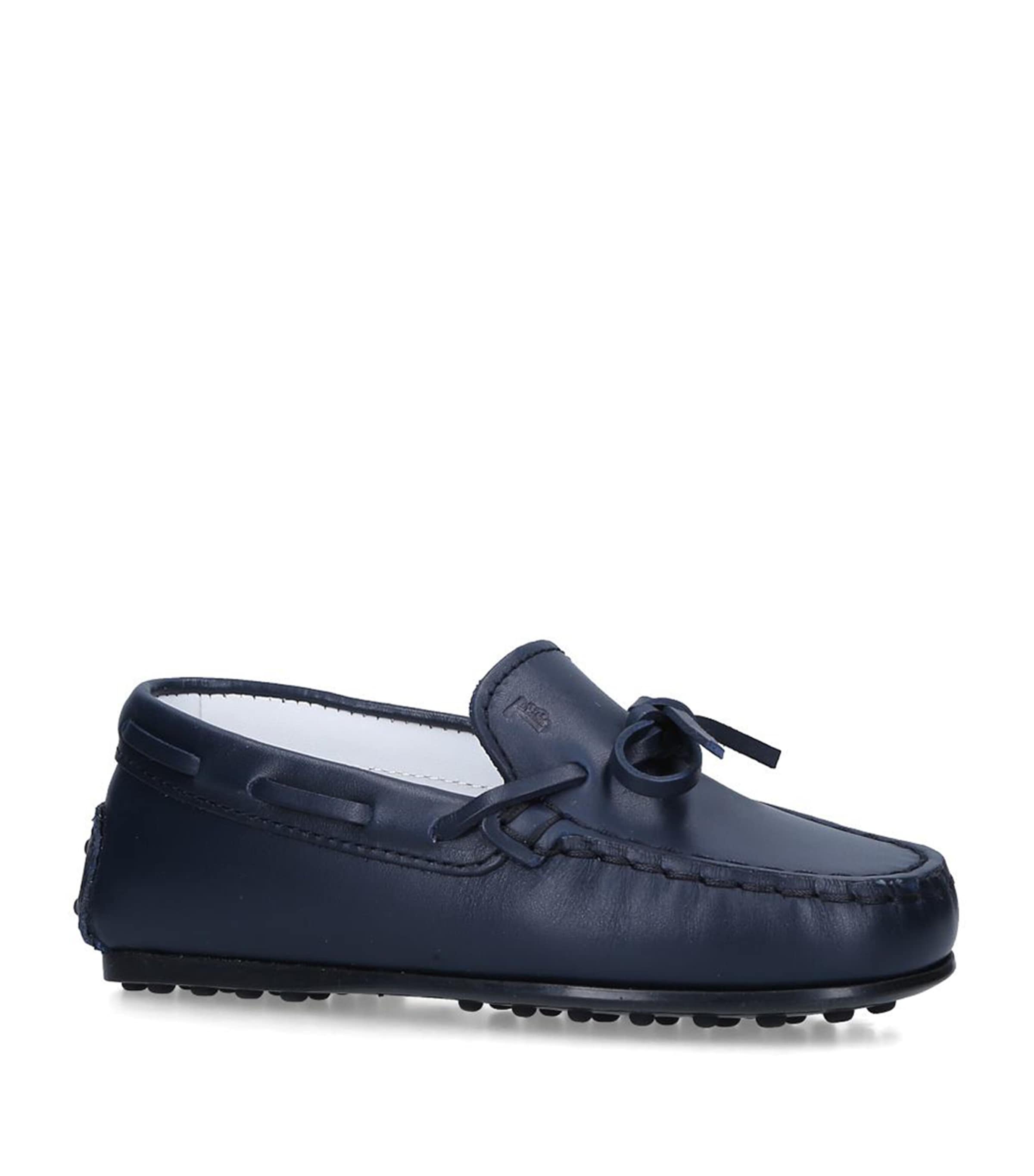 Tod's Leather Nuove City Gommini Driving Shoes In Navy