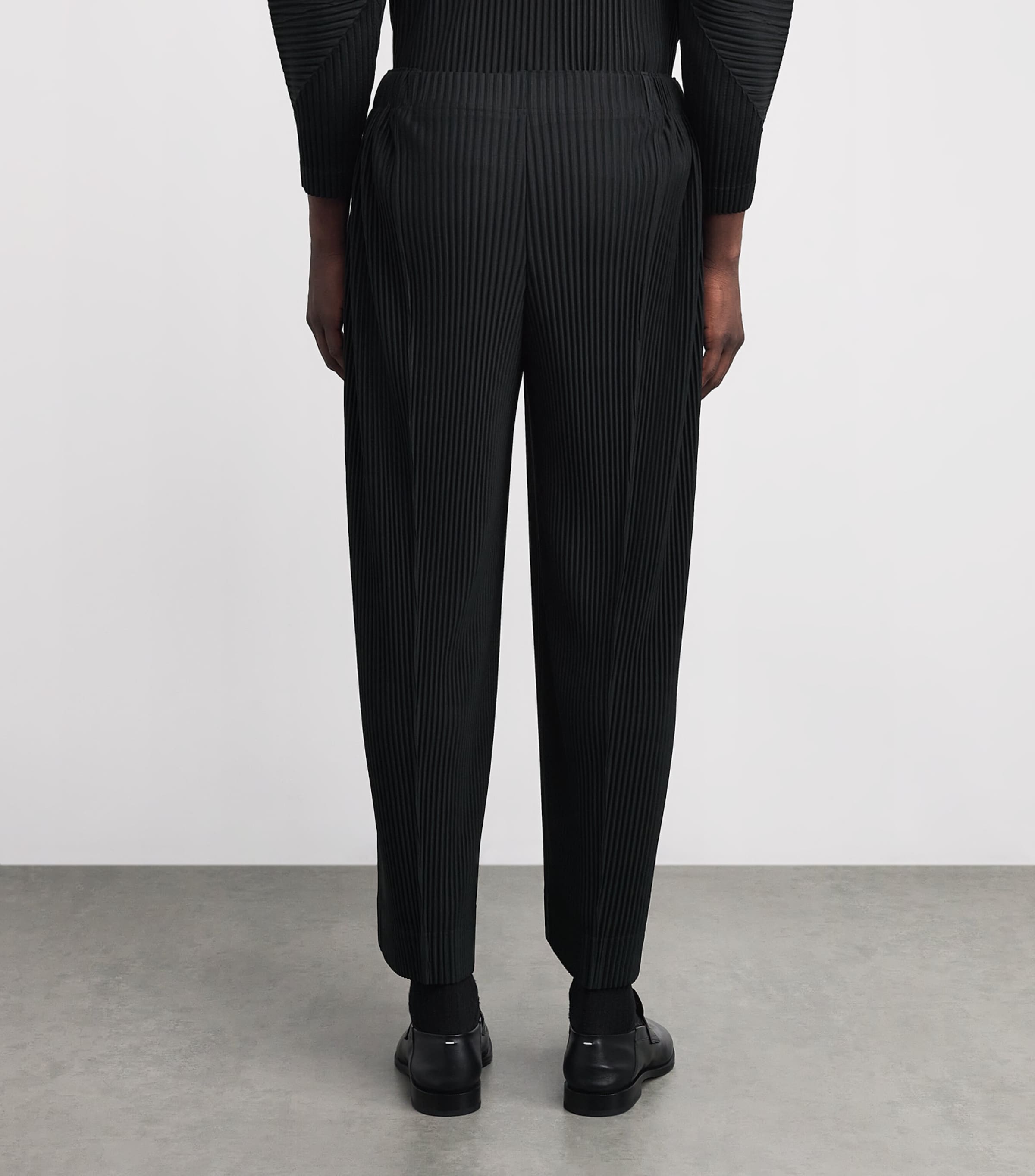 Cropped Wide-Leg Trousers 15-BLACK Image 4