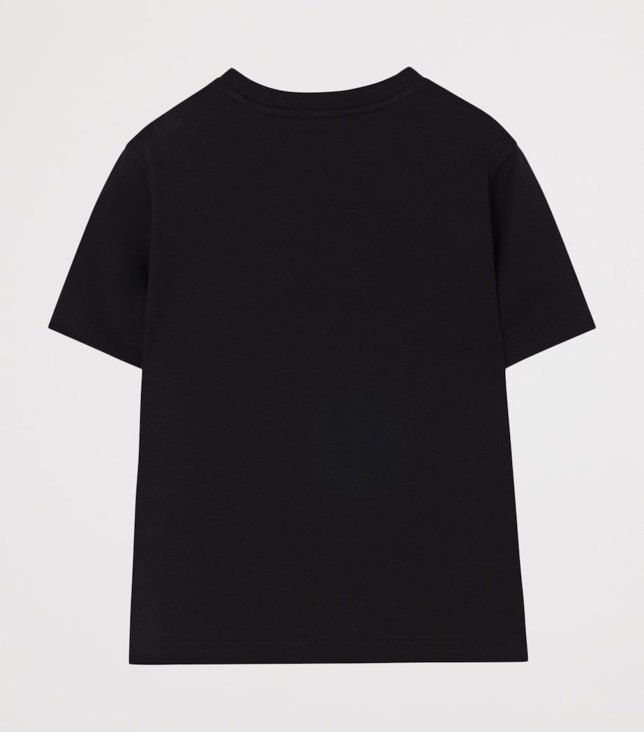 Burberry Kids Cotton EKD Stamp T-Shirt (14 Years) Black Image 2