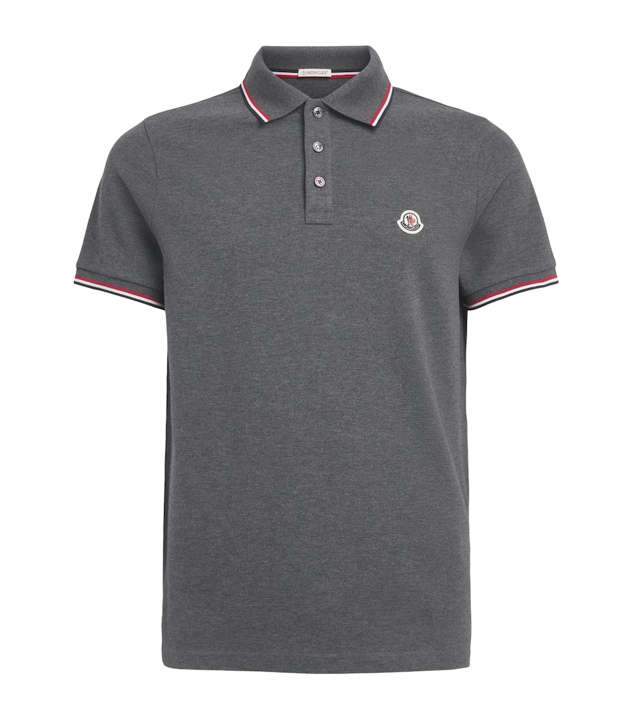 Moncler Mens Cotton Logo Polo Shirt Image 1