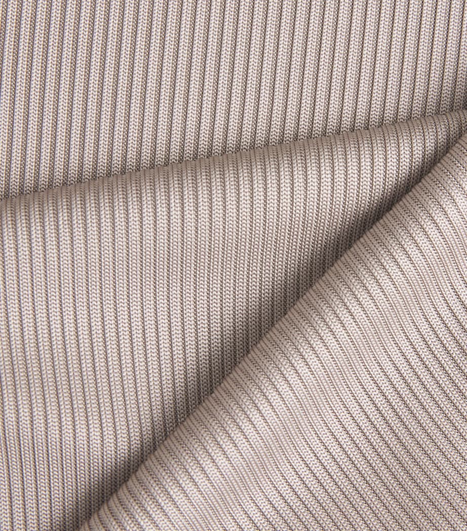AGOLDE Womens Ribbed Delphi Top Tep Taupe Image 6