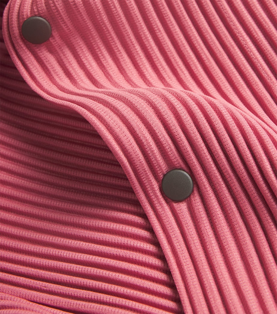 Pleated Cardigan 25-DUSKY RED Image 5