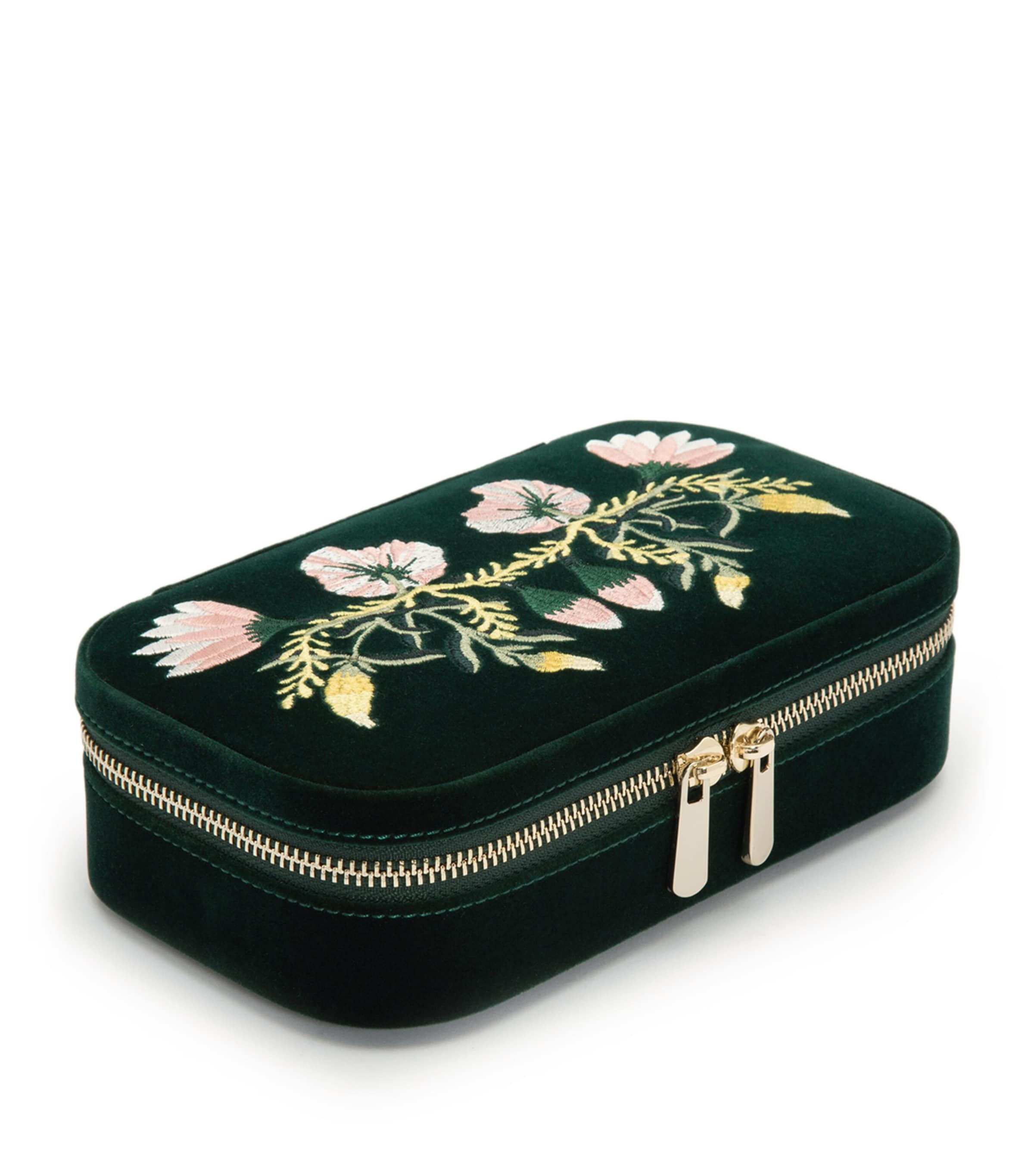 Wolf Zoe Travel Zip Case In Green