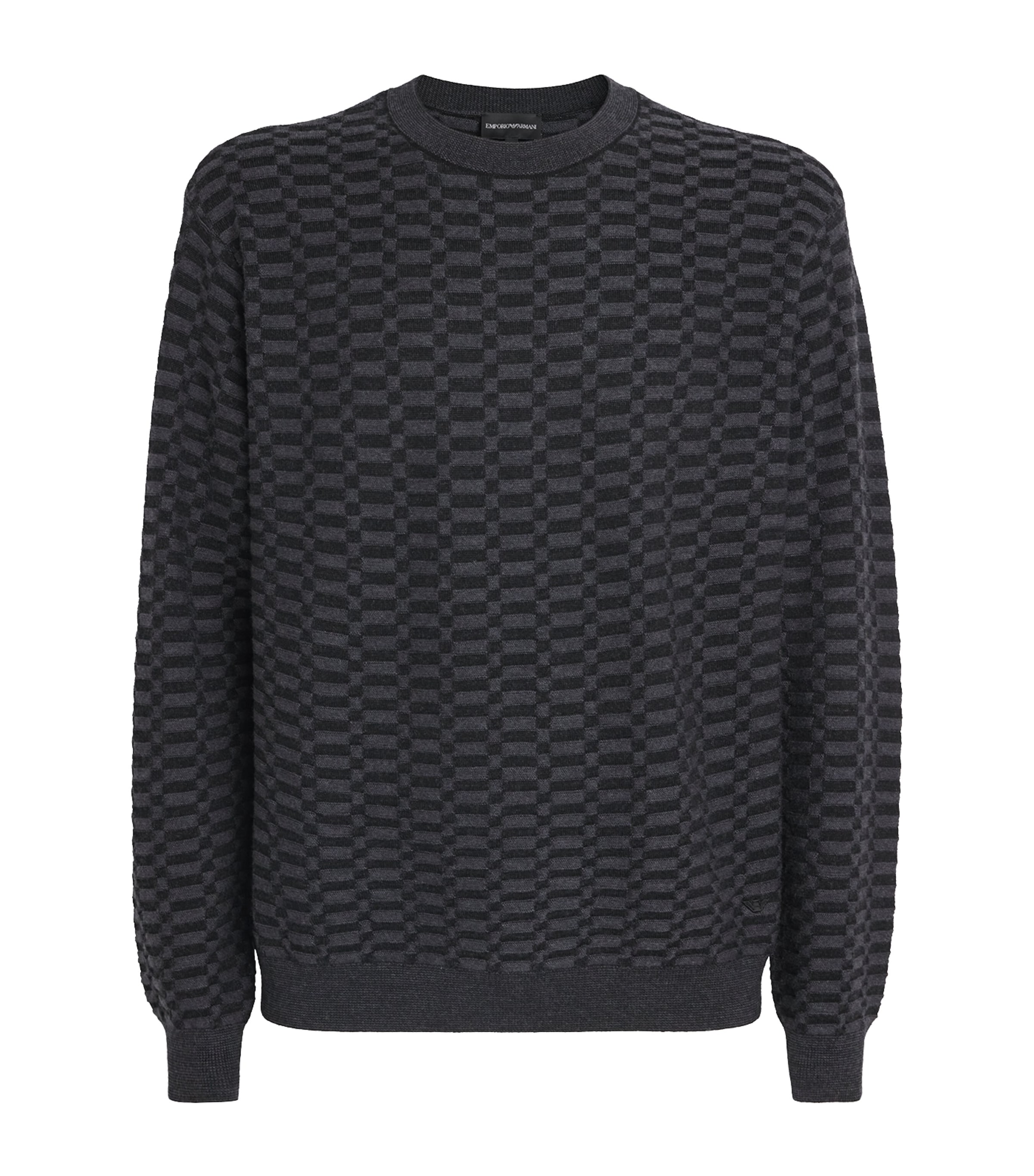 Virgin Wool Op-Art Sweater FC101 Image 1
