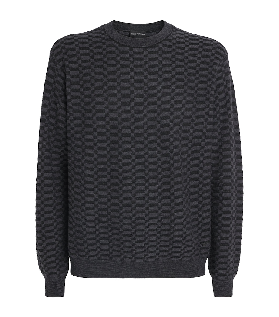 Virgin Wool Op-Art Sweater FC101 Image 1