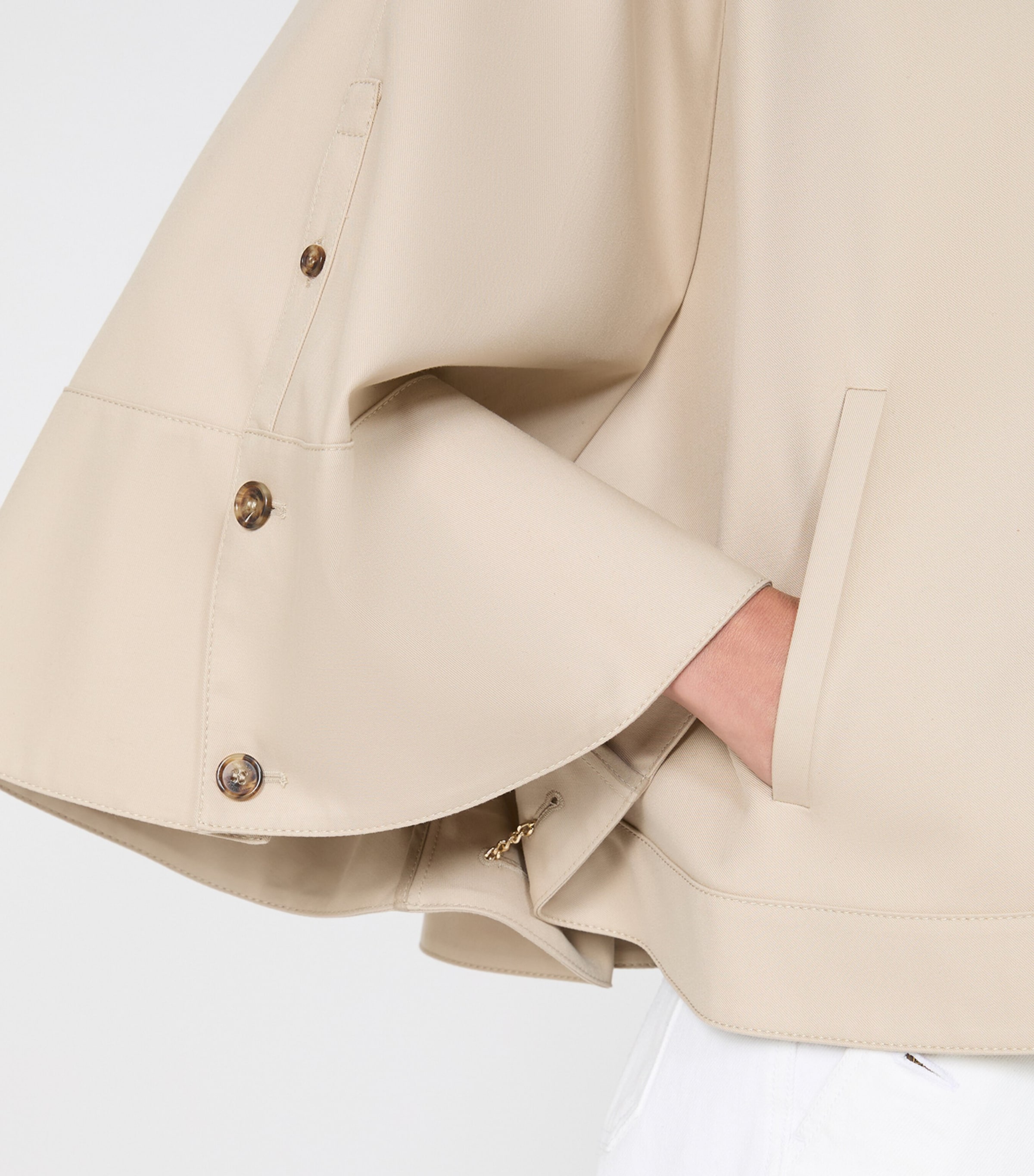 Max Mara Womens Cotton Cropped Jacket Stone Image 5