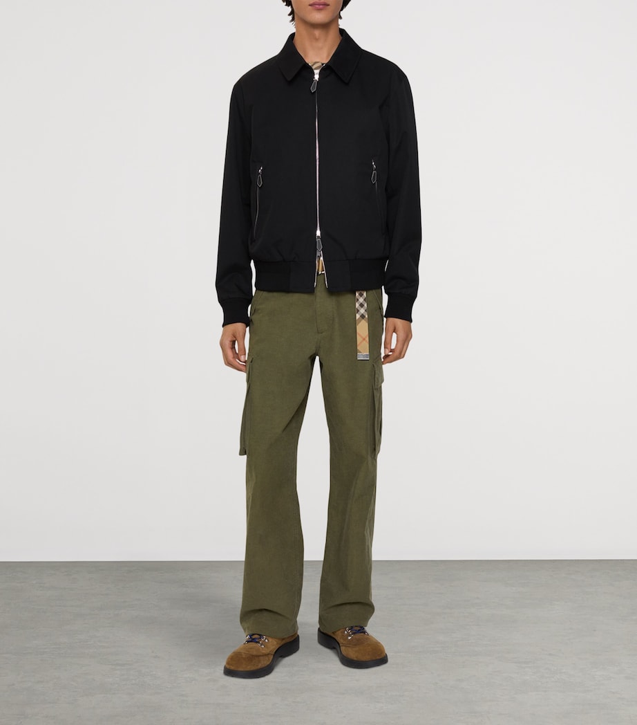 Gabardine Harrington Jacket BLACK Image 2