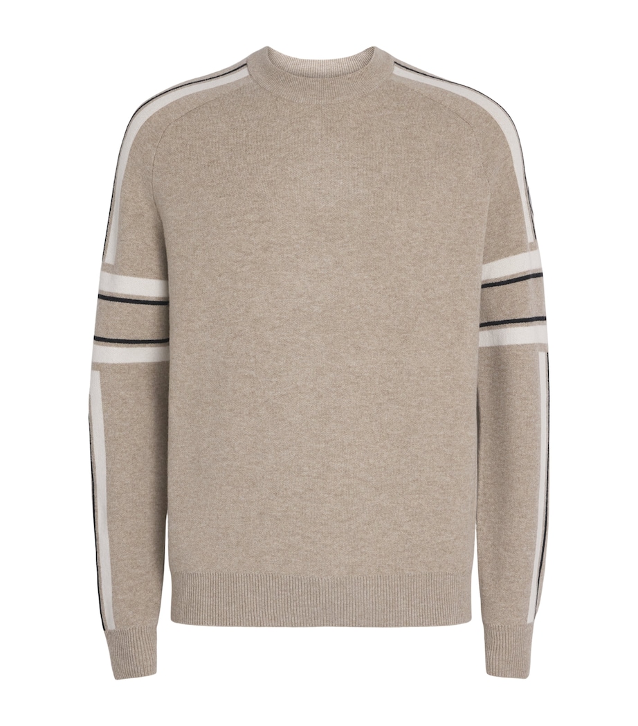 Wool-Cashmere Stripe Sweater 1100 MOJAVE/NOIR Image 1