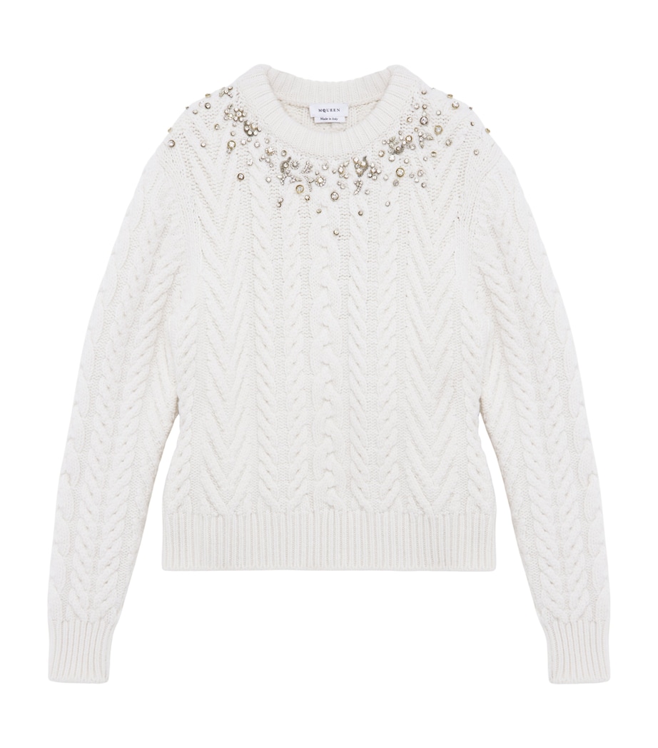 Wool-Cashmere Embellished Sweater 9006 Image 1