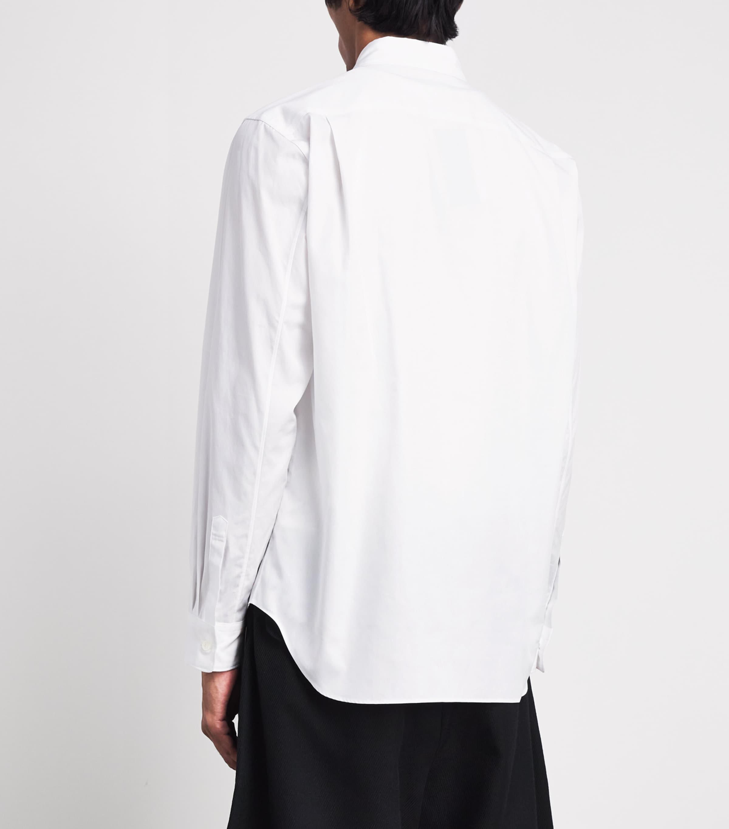 Comme Des Garçons Mens Cotton Flap Shirt White Image 5