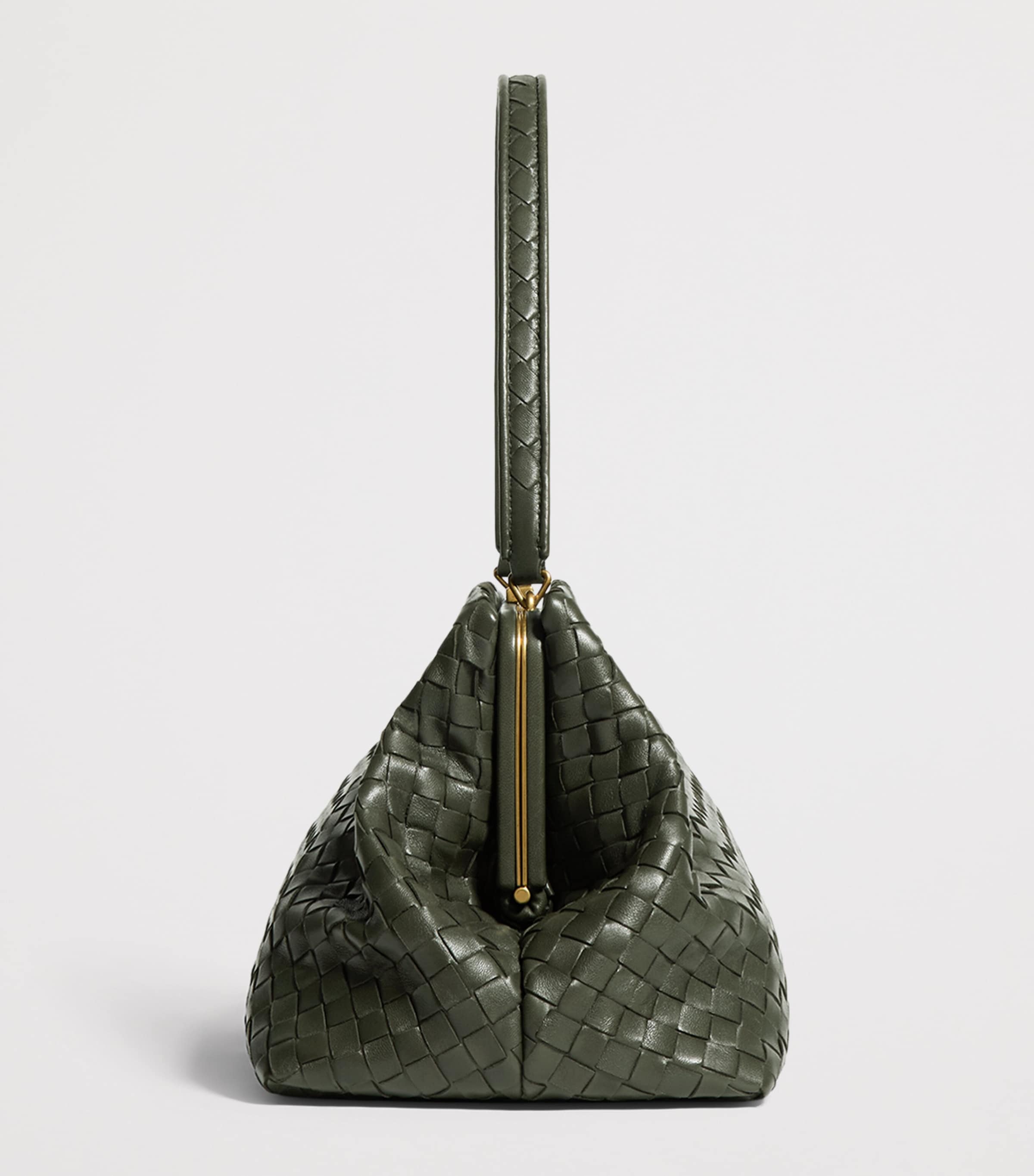 バッグ Bottega Veneta leather handbag Bottega Veneta Green Leather The 1998 Top-Handle Bag | Harrods JP