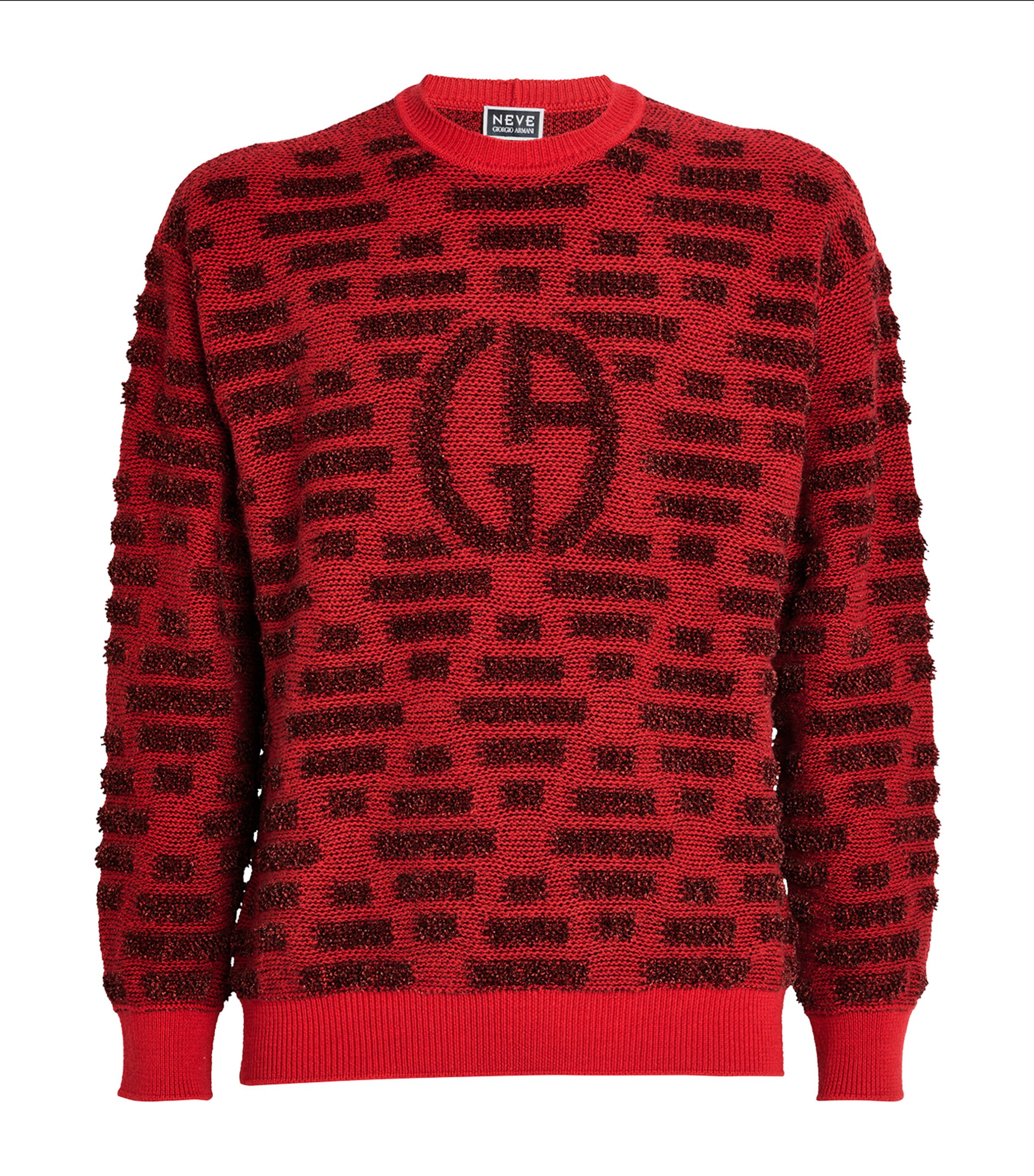 Giorgio Armani Logo Jacquard Wool-blend Sweater